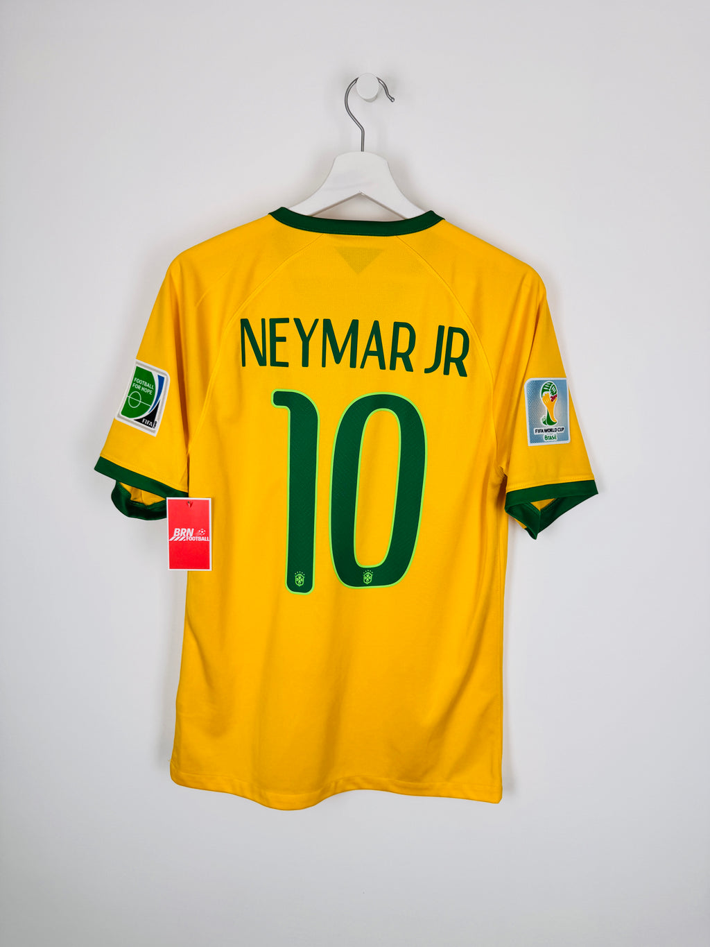 MAILLOT DE FOOTBALL BRÉSIL 2014 DOMICILE - NEYMAR JR #10 (S)