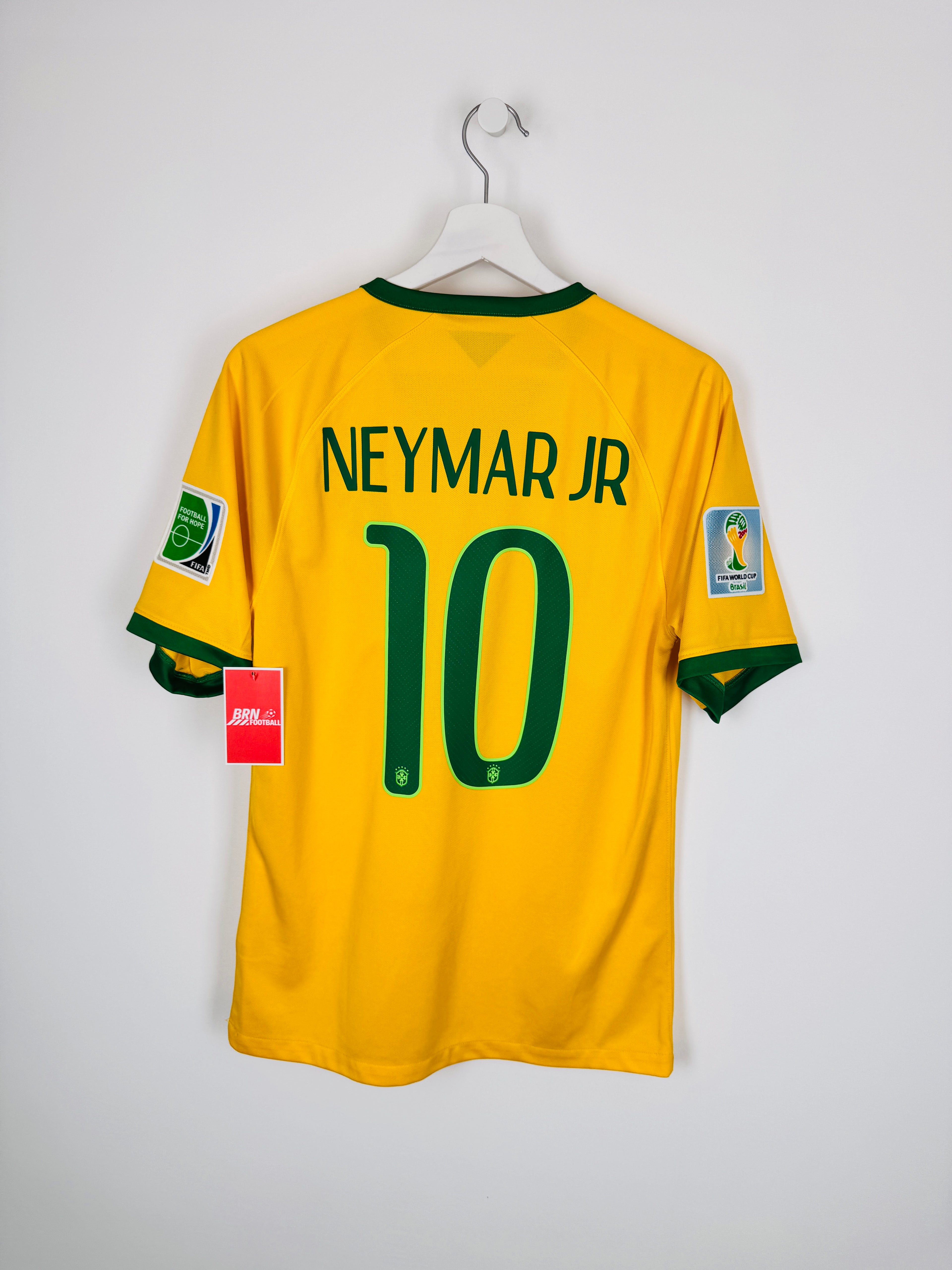 MAILLOT DE FOOTBALL BRÉSIL 2014 DOMICILE - NEYMAR JR #10 (S)