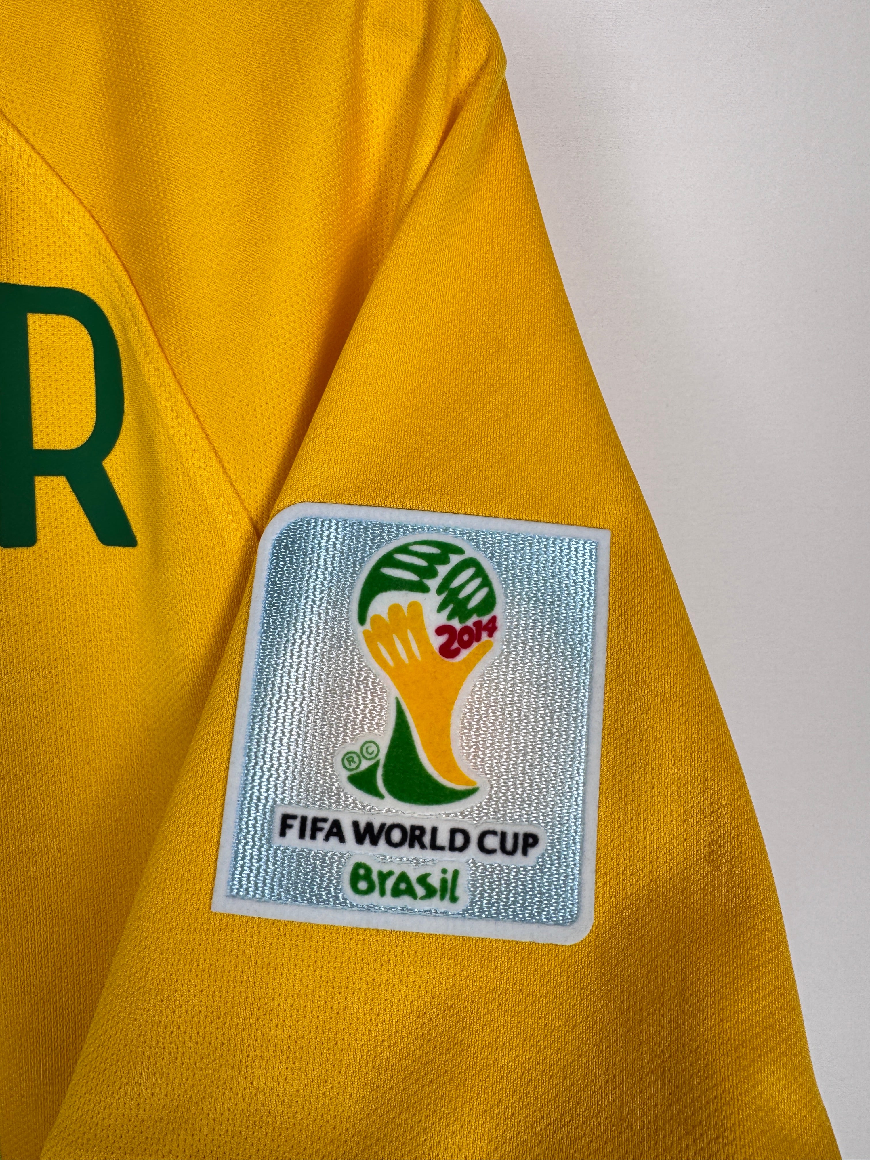 MAILLOT DE FOOTBALL BRÉSIL 2014 DOMICILE - NEYMAR JR #10 (S)