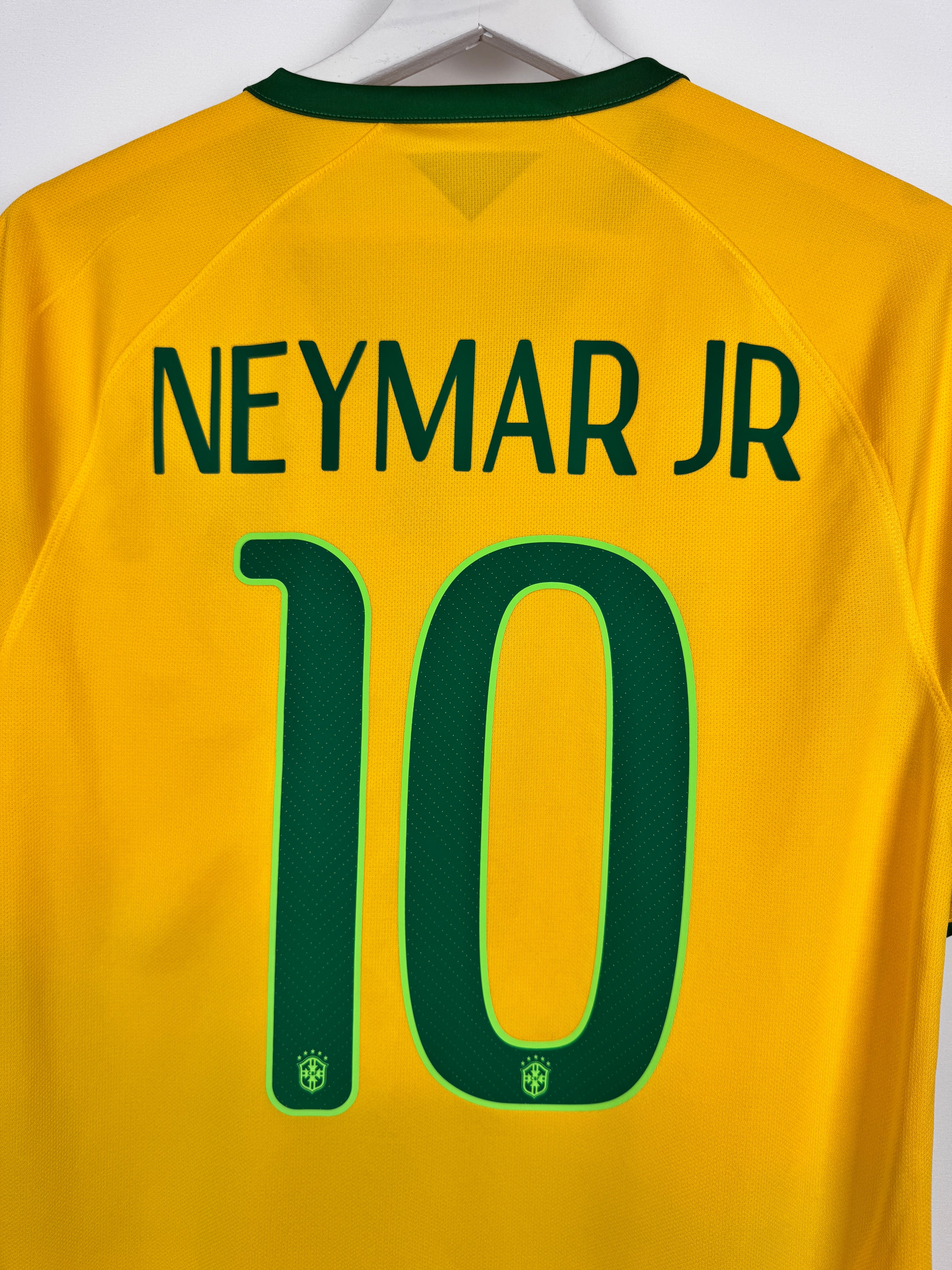 MAILLOT DE FOOTBALL BRÉSIL 2014 DOMICILE - NEYMAR JR #10 (S)