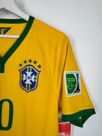 MAILLOT DE FOOTBALL BRÉSIL 2014 DOMICILE - NEYMAR JR #10 (S)