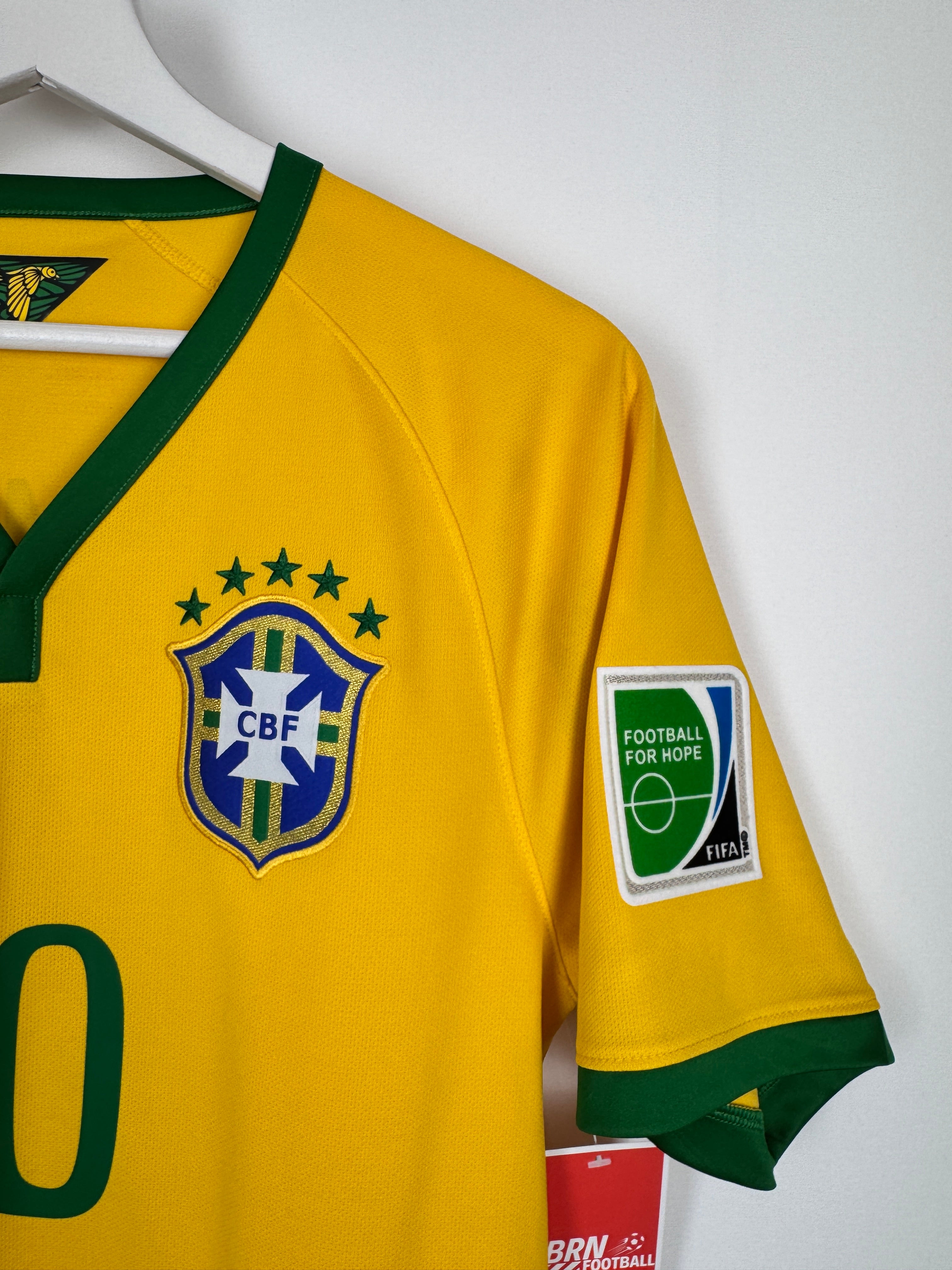 MAILLOT DE FOOTBALL BRÉSIL 2014 DOMICILE - NEYMAR JR #10 (S)