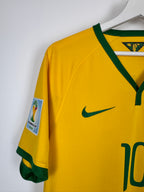 MAILLOT DE FOOTBALL BRÉSIL 2014 DOMICILE - NEYMAR JR #10 (S)