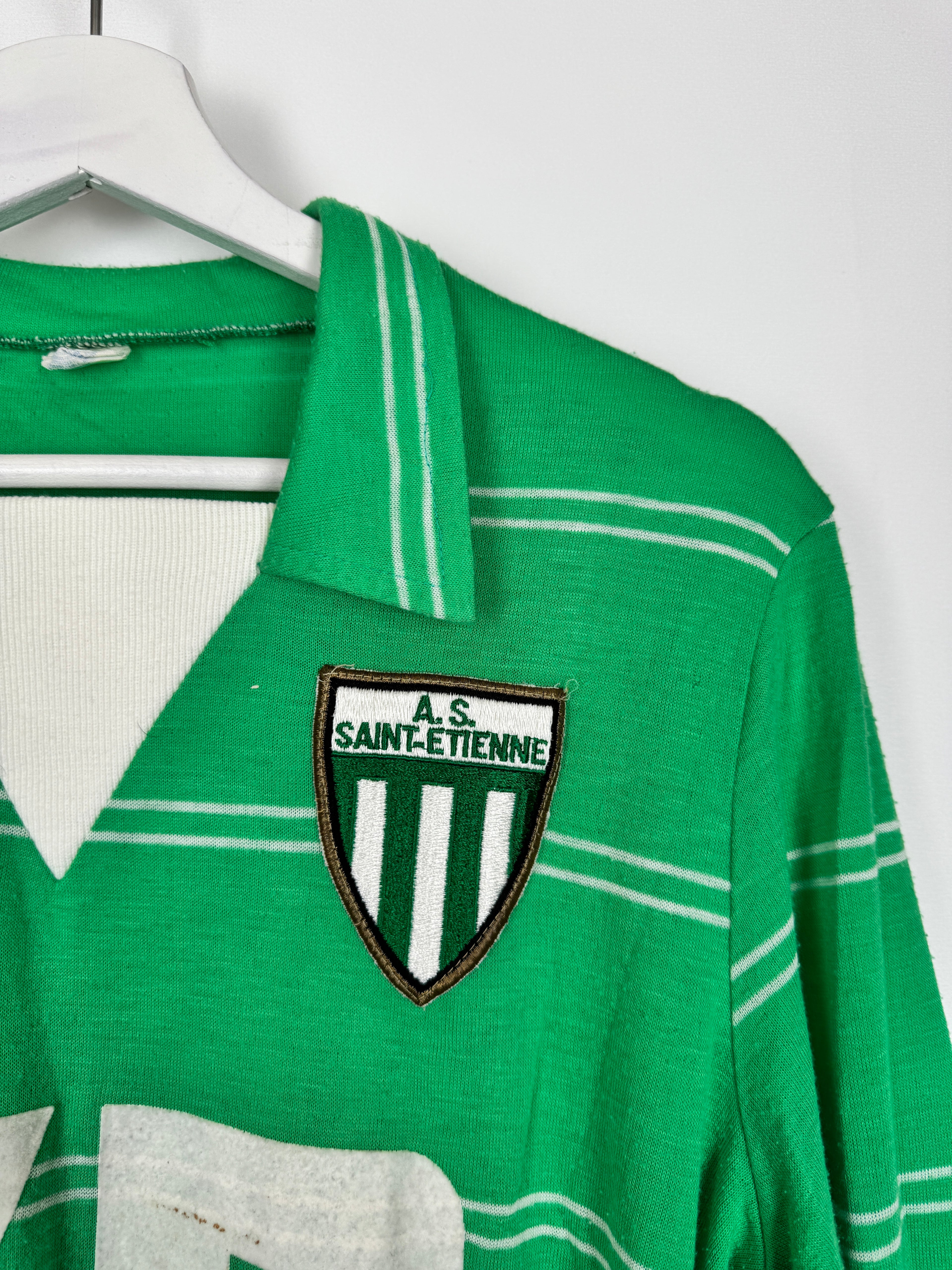 FOOTBALL JERSEY SAINT-ÉTIENNE 1981/1984 HOME KB JARDIN LONG SLEEVES (M)