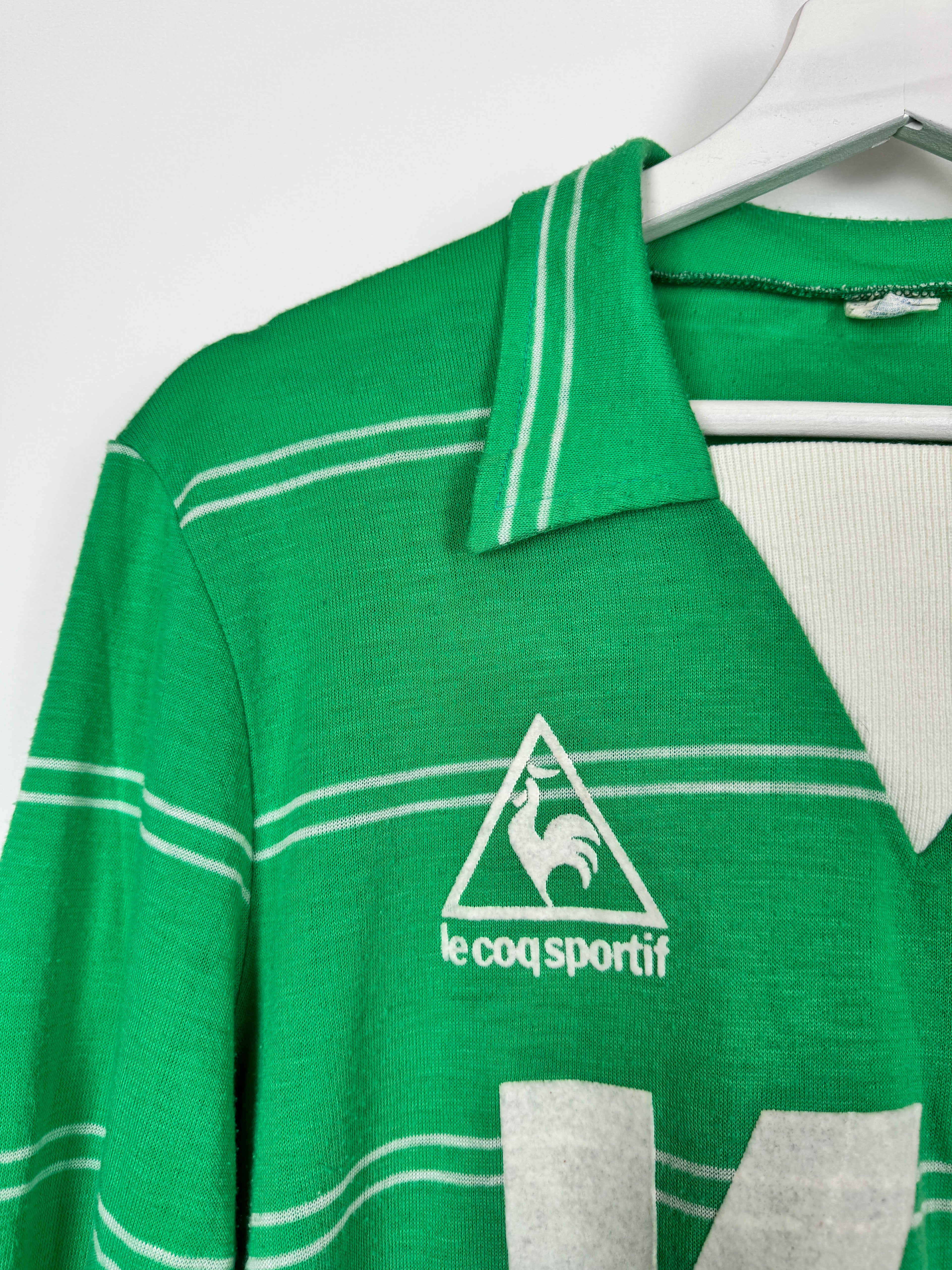 FOOTBALL JERSEY SAINT-ÉTIENNE 1981/1984 HOME KB JARDIN LONG SLEEVES (M)
