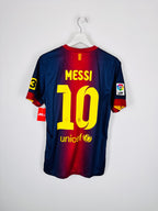 MAILLOT DE FOOTBALL BARCELONE 2012/2013 DOMICILE - LEO MESSI #10 (S)