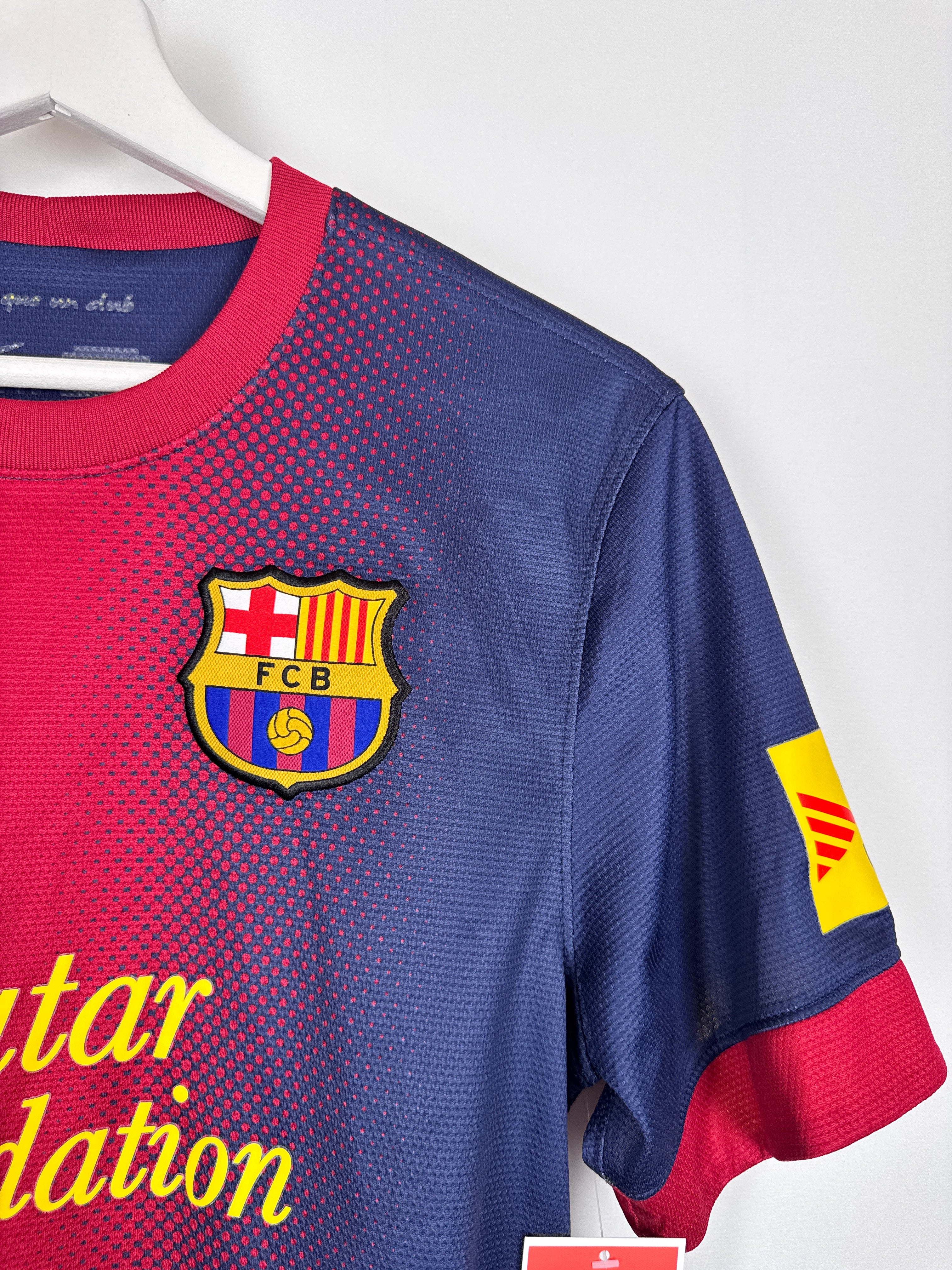 MAILLOT DE FOOTBALL BARCELONE 2012/2013 DOMICILE - LEO MESSI #10 (S)