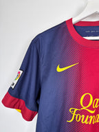 MAILLOT DE FOOTBALL BARCELONE 2012/2013 DOMICILE - LEO MESSI #10 (S)