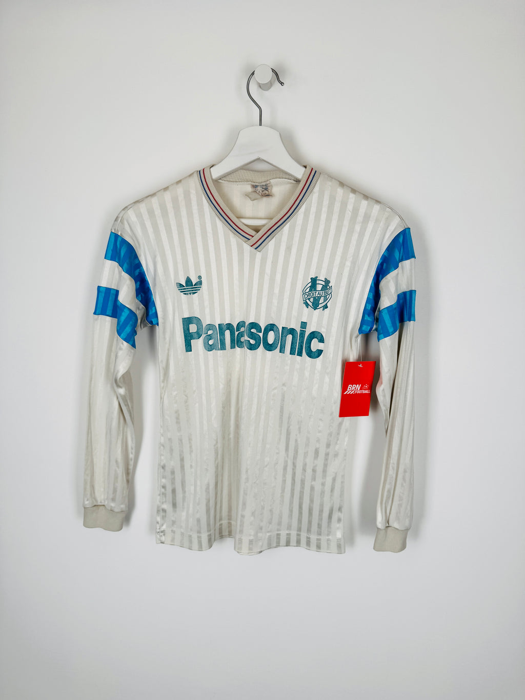 OLYMPIQUE DE MARSEILLE FOOTBALL SHIRT 1989/1991 HOME PANASONIC (XS)