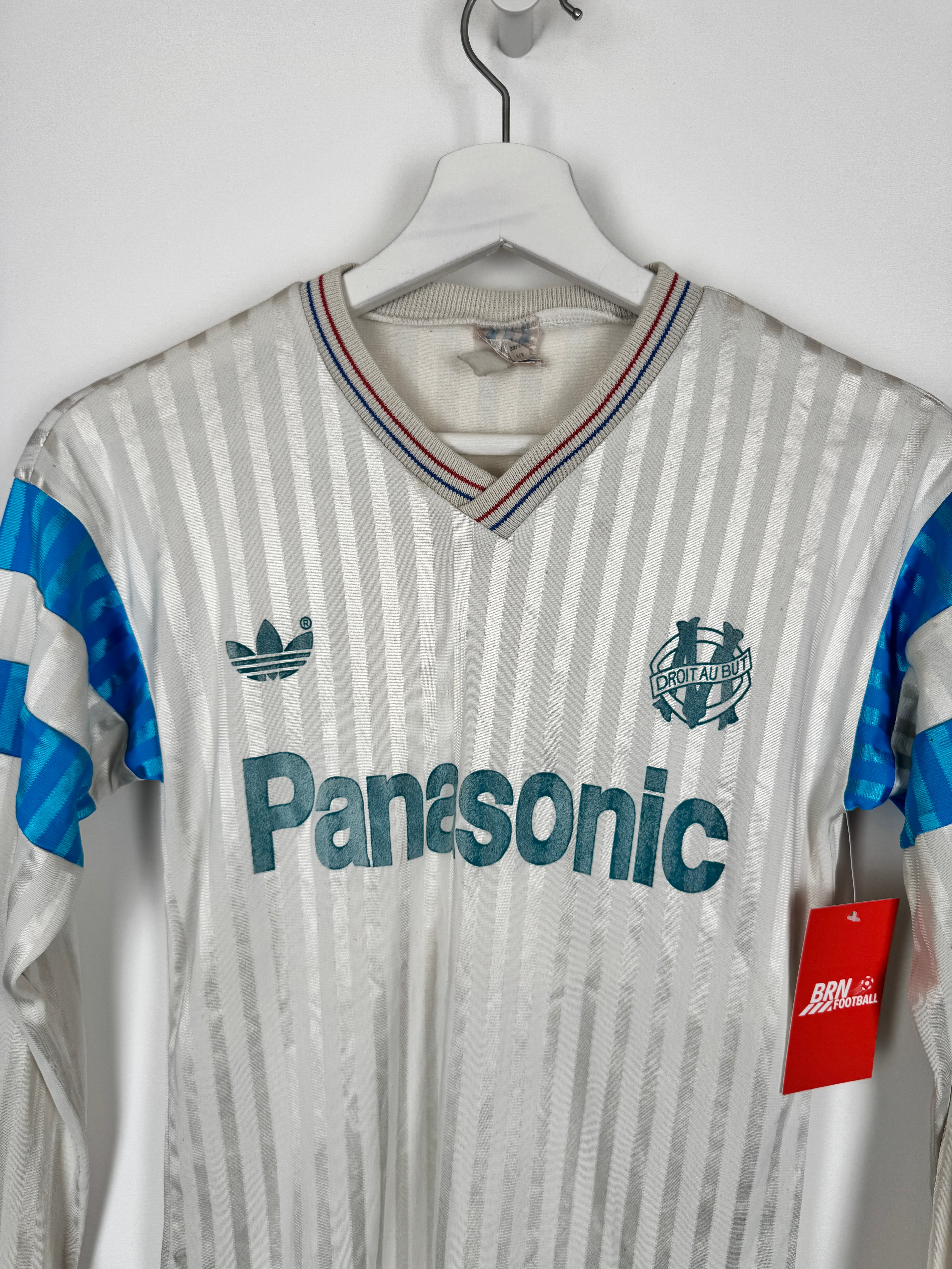 OLYMPIQUE DE MARSEILLE FOOTBALL SHIRT 1989/1991 HOME PANASONIC (XS)