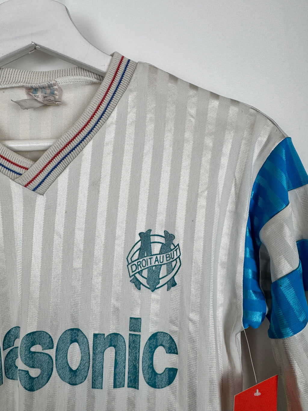 OLYMPIQUE DE MARSEILLE FOOTBALL SHIRT 1989/1991 HOME PANASONIC (XS)