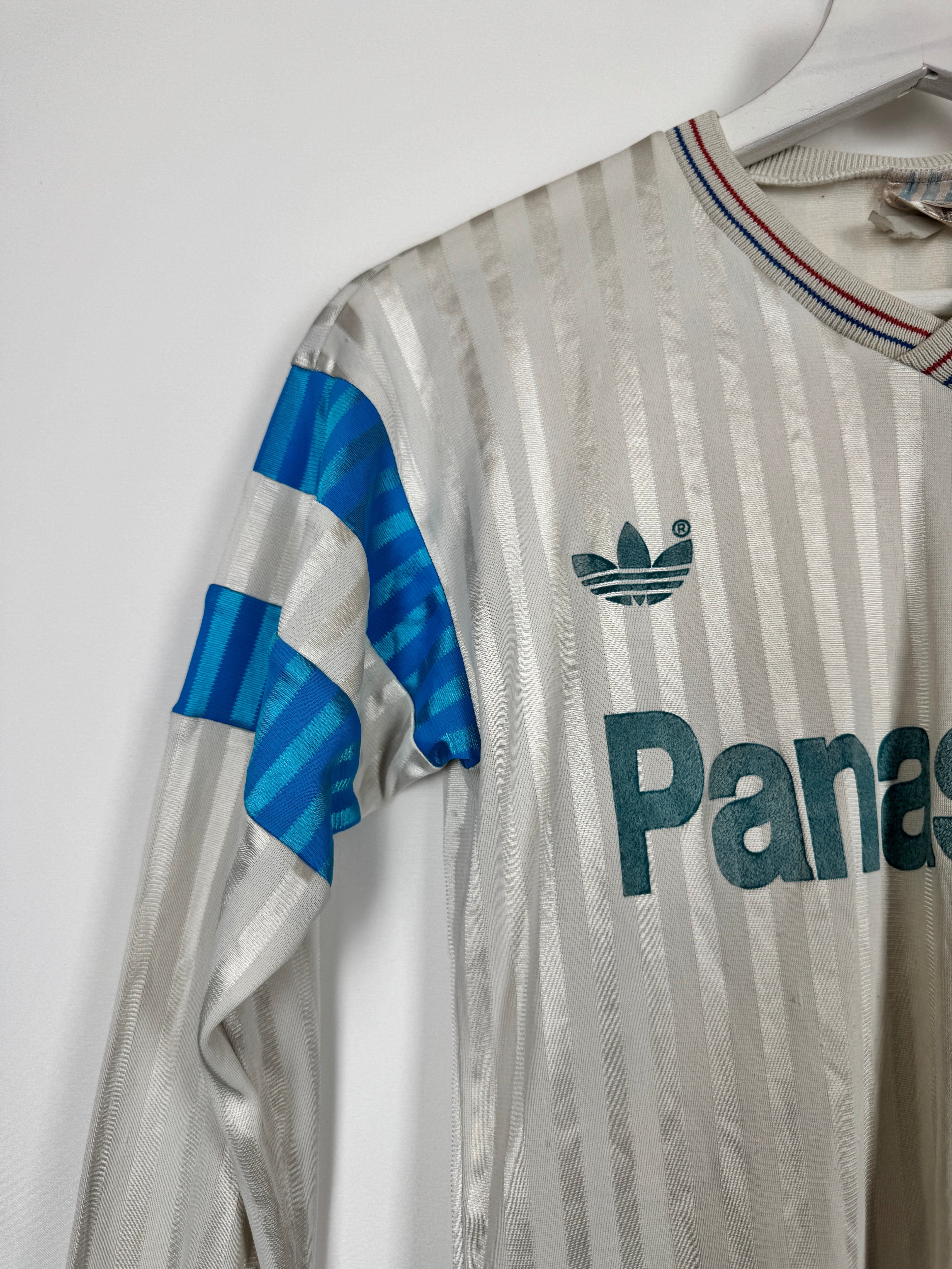 OLYMPIQUE DE MARSEILLE FOOTBALL SHIRT 1989/1991 HOME PANASONIC (XS)