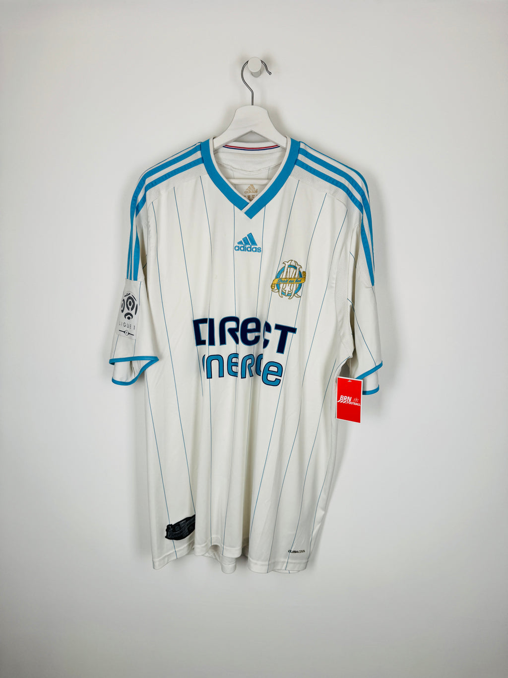OLYMPIQUE DE MARSEILLE 2009/2010 HOME FOOTBALL JERSEY - LUCHO #8 (XXL)