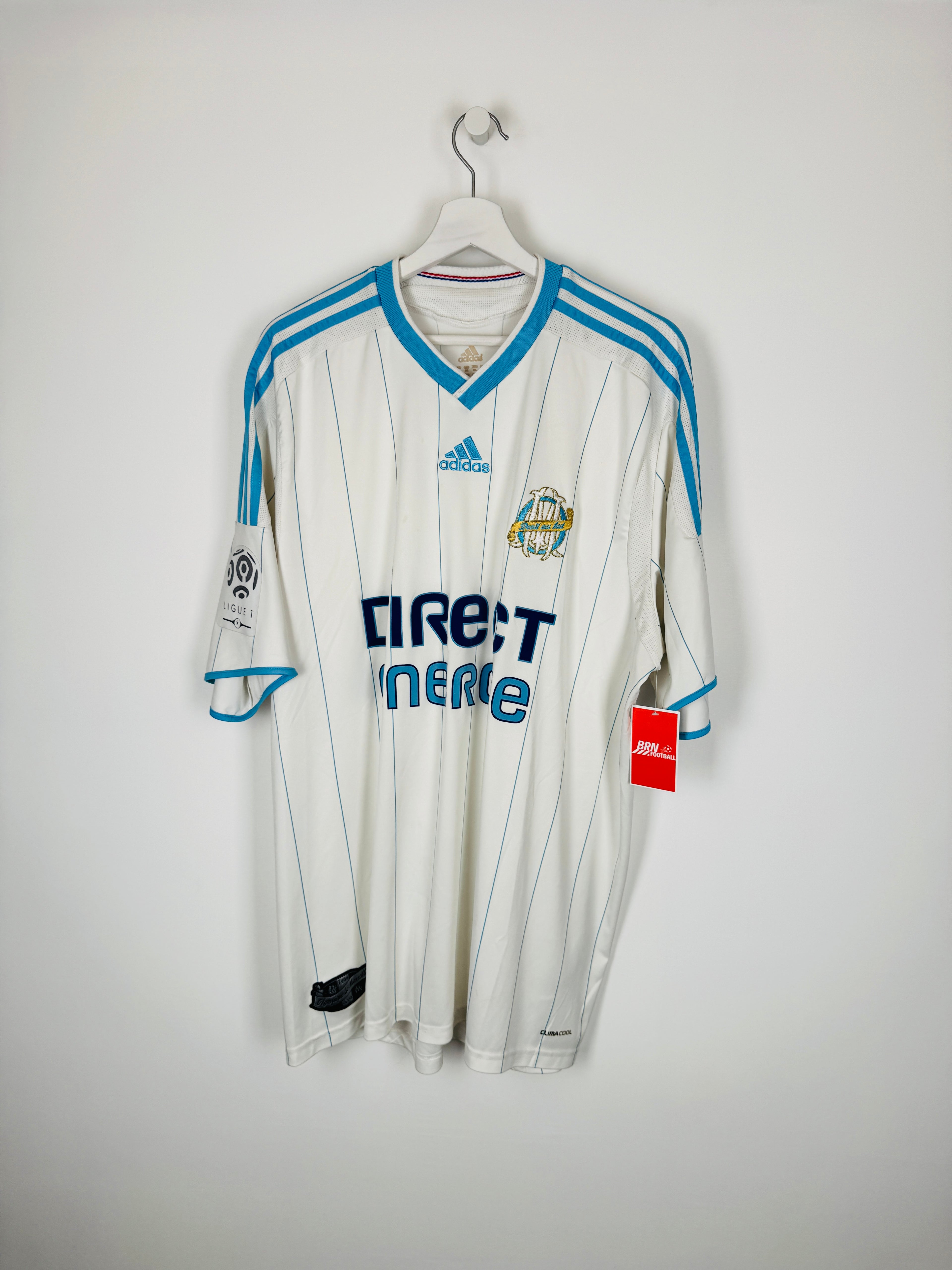 OLYMPIQUE DE MARSEILLE 2009/2010 HOME FOOTBALL JERSEY - LUCHO #8 (XXL)