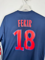 OLYMPIQUE LYONNAIS 2017/2018 AWAY FOOTBALL JERSEY - FEKIR #18 (L)