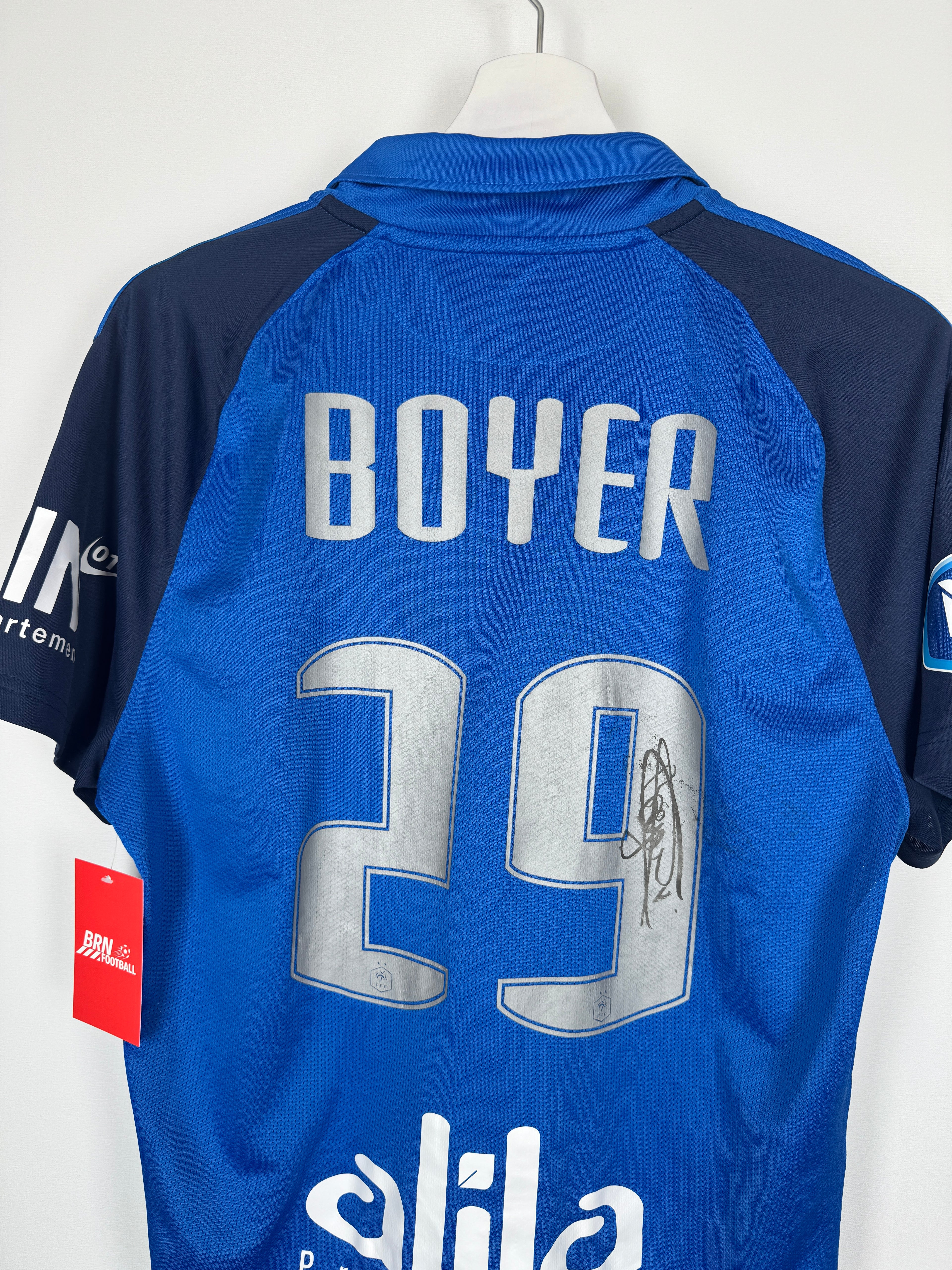 BOURG EN BRESSE FOOTBALL MATCH WORN SHIRT - BOYER #29 SIGNED (L)