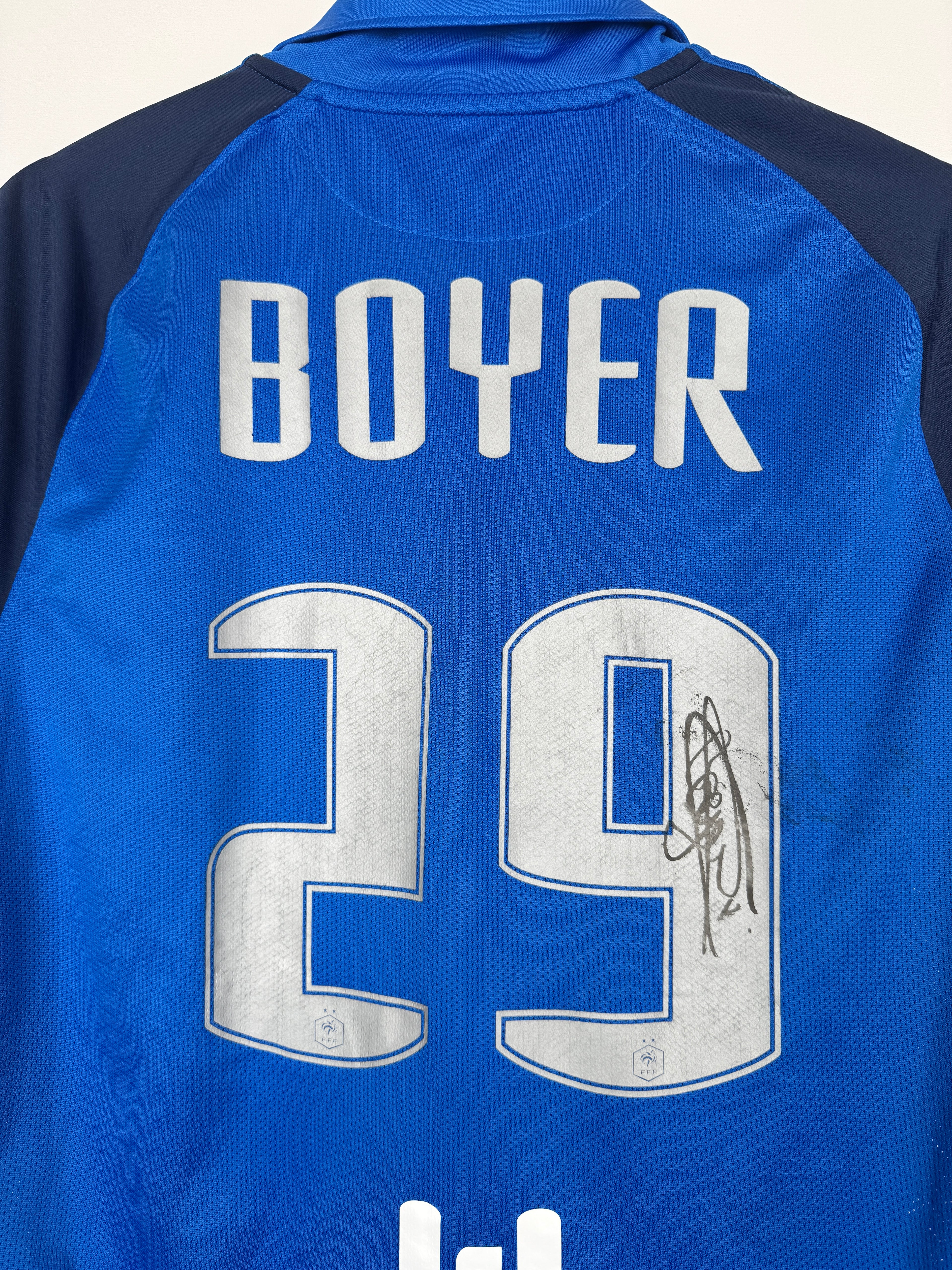 CAMISETA DE FÚTBOL BOURG EN BRESSE USADA EN PARTIDO - CAMISETA BOYER #29 FIRMADA (L)