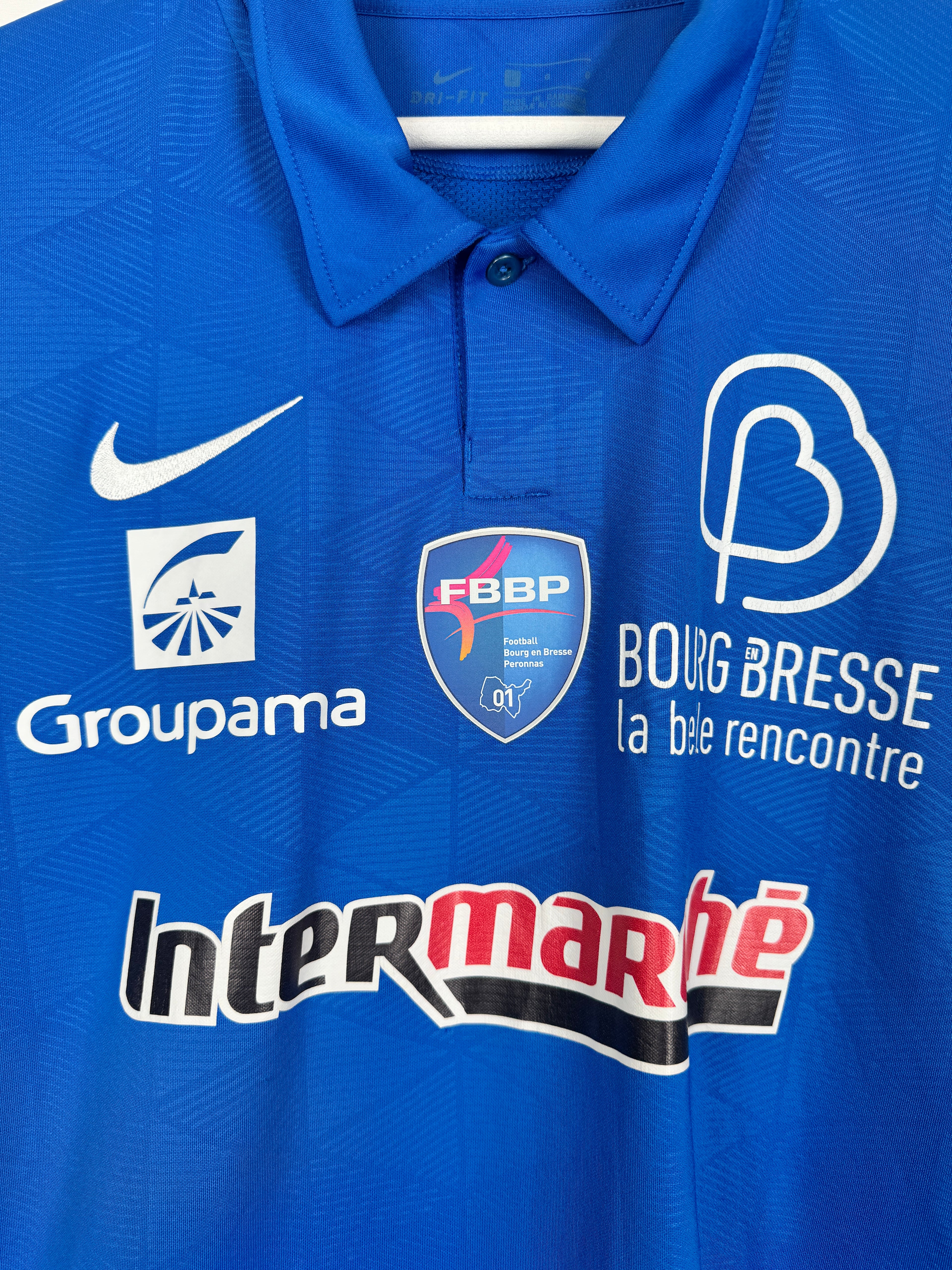 CAMISETA DE FÚTBOL BOURG EN BRESSE USADA EN PARTIDO - CAMISETA BOYER #29 FIRMADA (L)