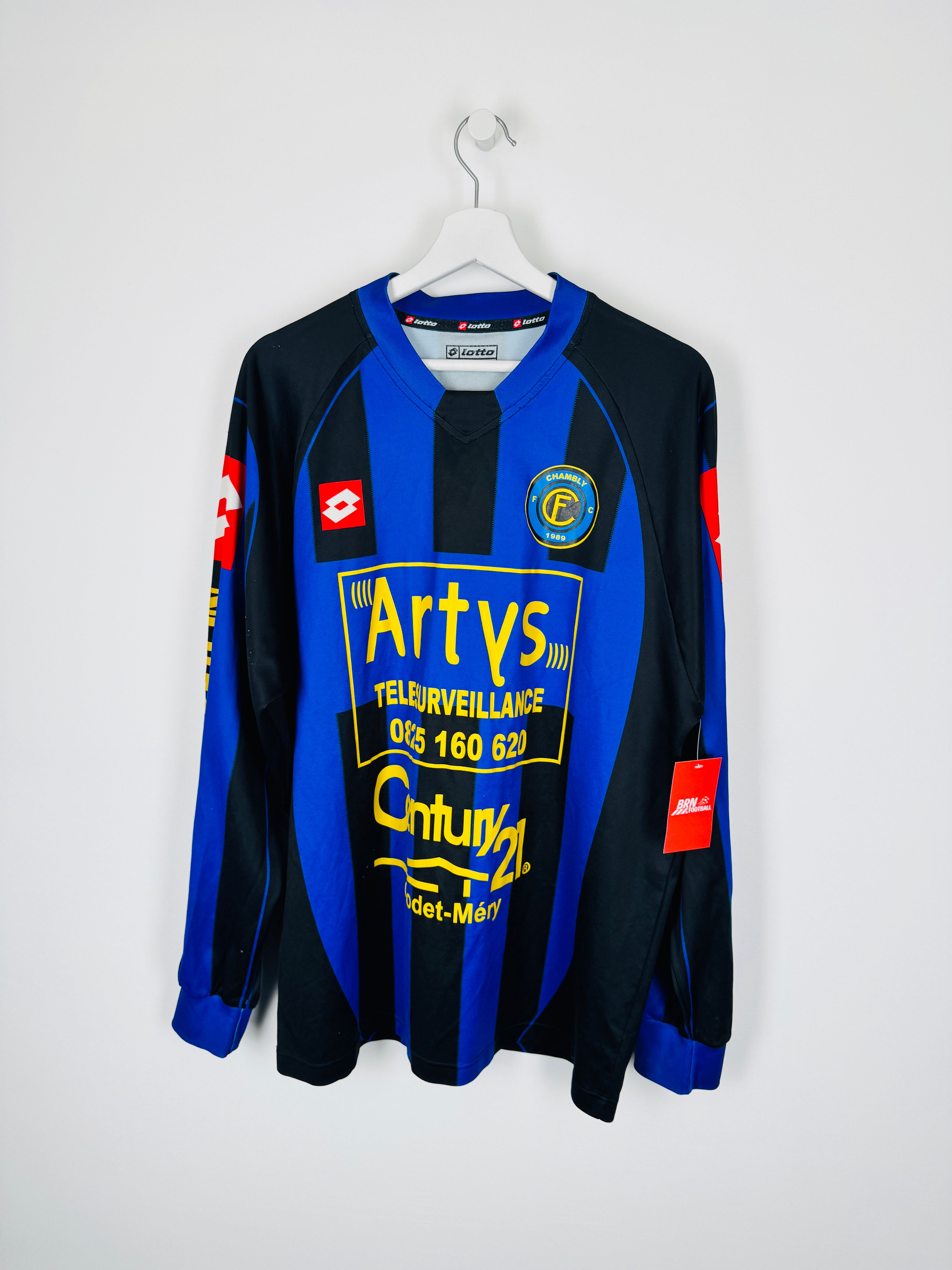 CHAMBLY FOOTBALL MATCH WORN SHIRT LONG SLEEVES NUMBER 2 (XL)