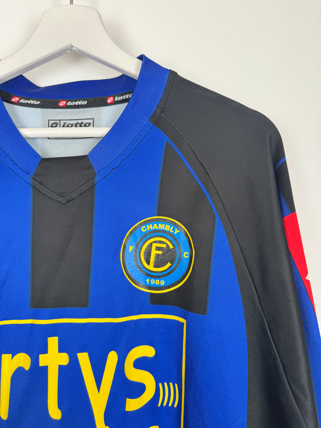 CHAMBLY FOOTBALL MATCH WORN SHIRT LONG SLEEVES NUMBER 2 (XL)