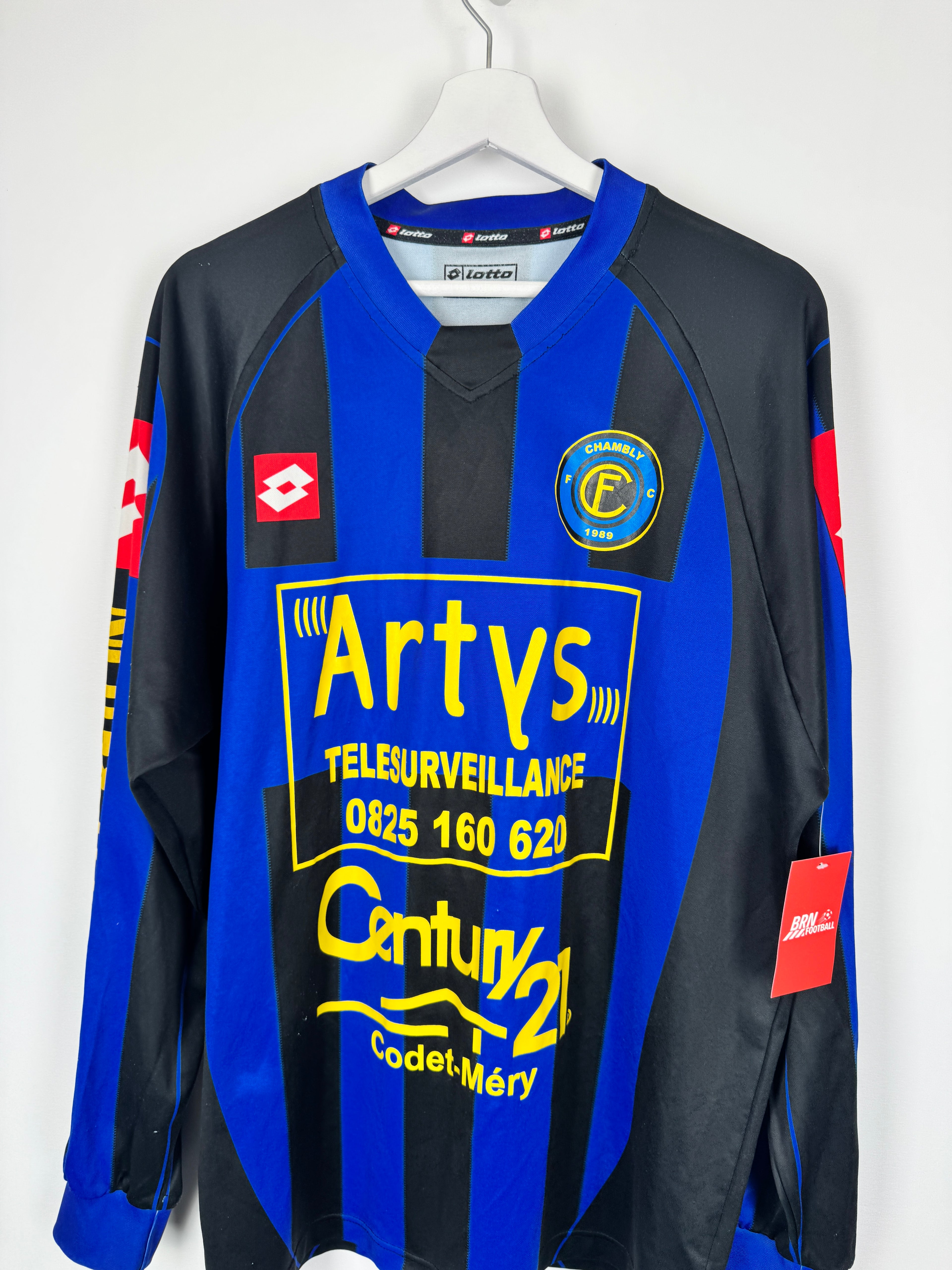 CHAMBLY FOOTBALL MATCH WORN SHIRT LONG SLEEVES NUMBER 2 (XL)