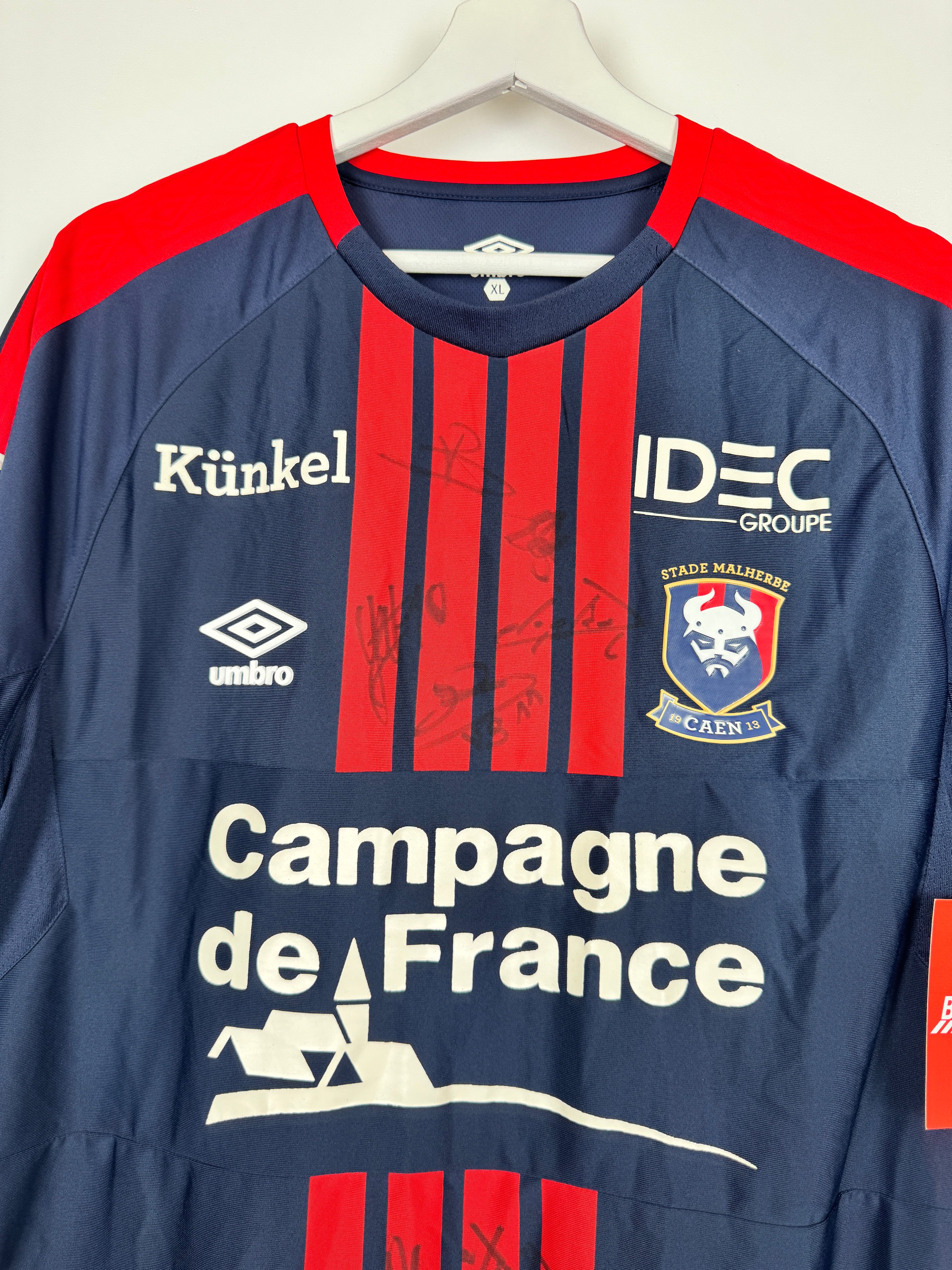 CAEN FOOTBALL JERSEY 2017/2018 HOME SIGNED (XL)
