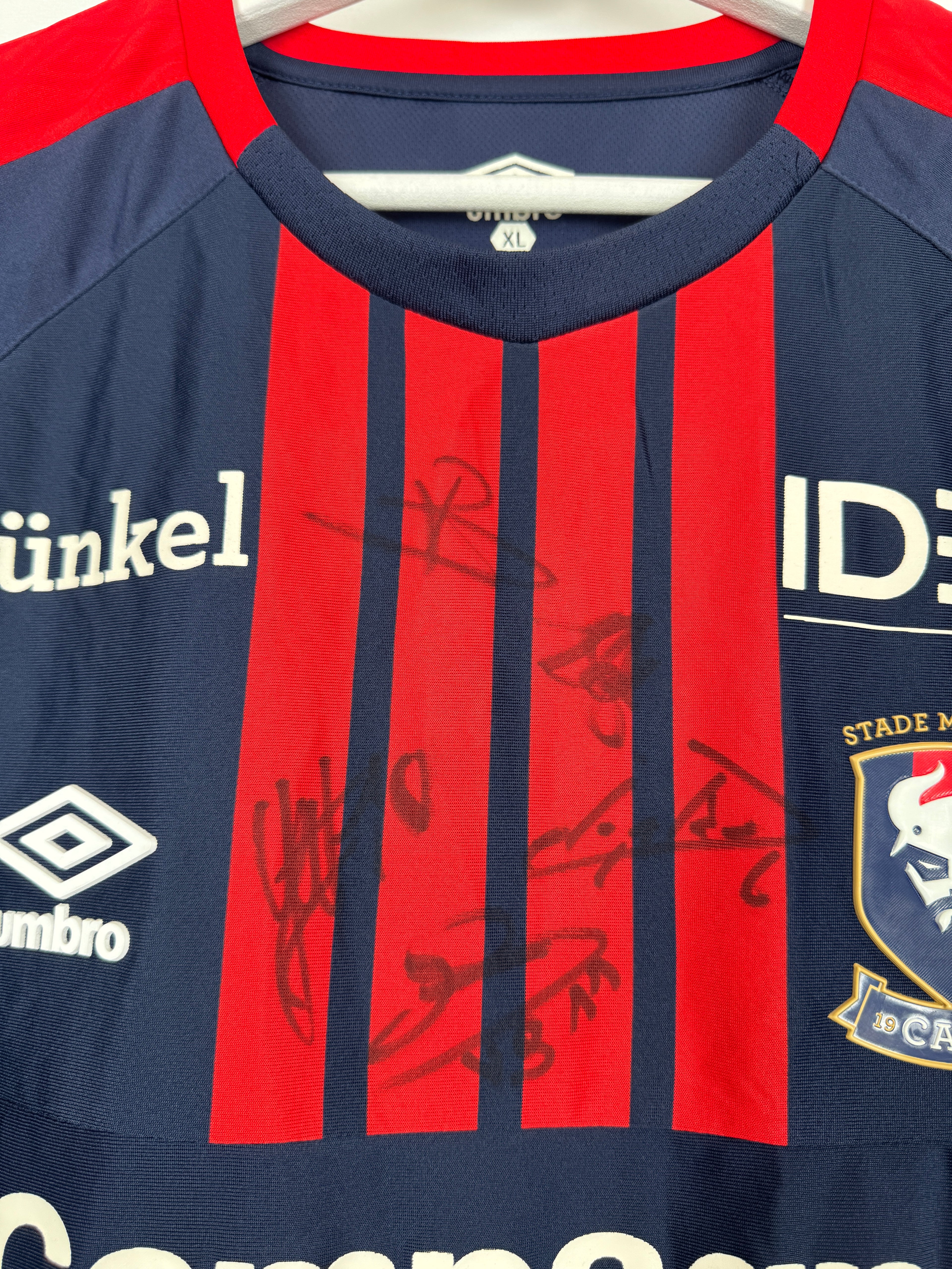 CAEN FOOTBALL JERSEY 2017/2018 HOME SIGNED (XL)