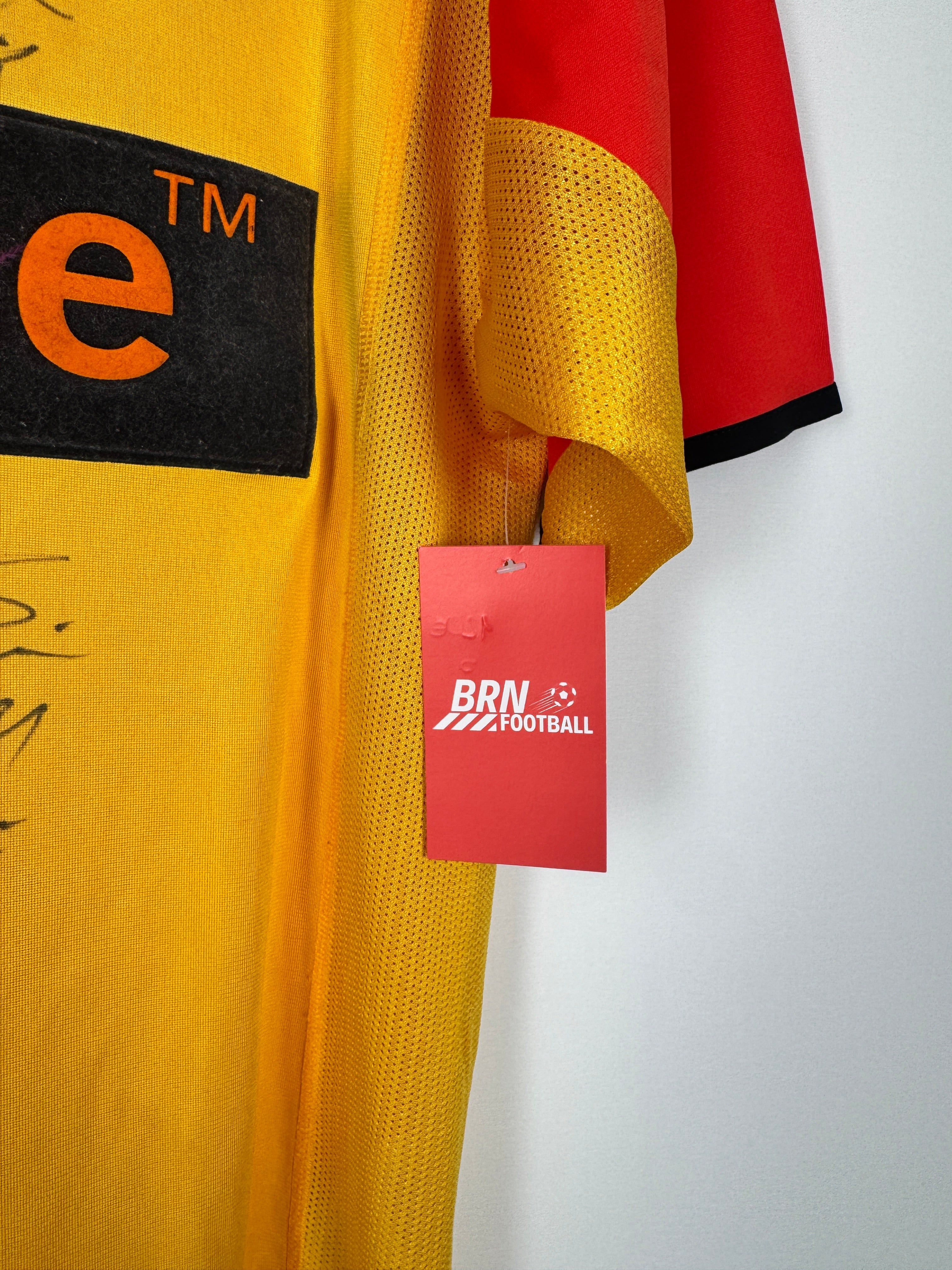 SIGNED LENS 2001/2002 HOME FOOTBALL JERSEY (S)