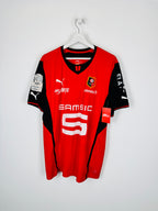 STADE RENNAIS FOOTBALL SHIRT 2013/2014 HOME MATCH WORN SHIRT - KADIR #10 (XL)