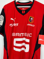 STADE RENNAIS FOOTBALL SHIRT 2013/2014 HOME MATCH WORN SHIRT - KADIR #10 (XL)