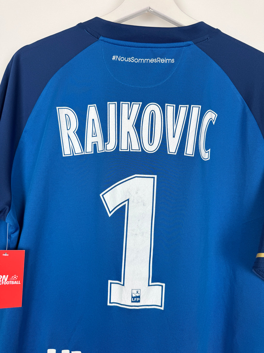 STADE DE REIMS 2019/2020 MATCH WORN FOOTBALL SHIRT - RAJKOVIC #1 (XL)