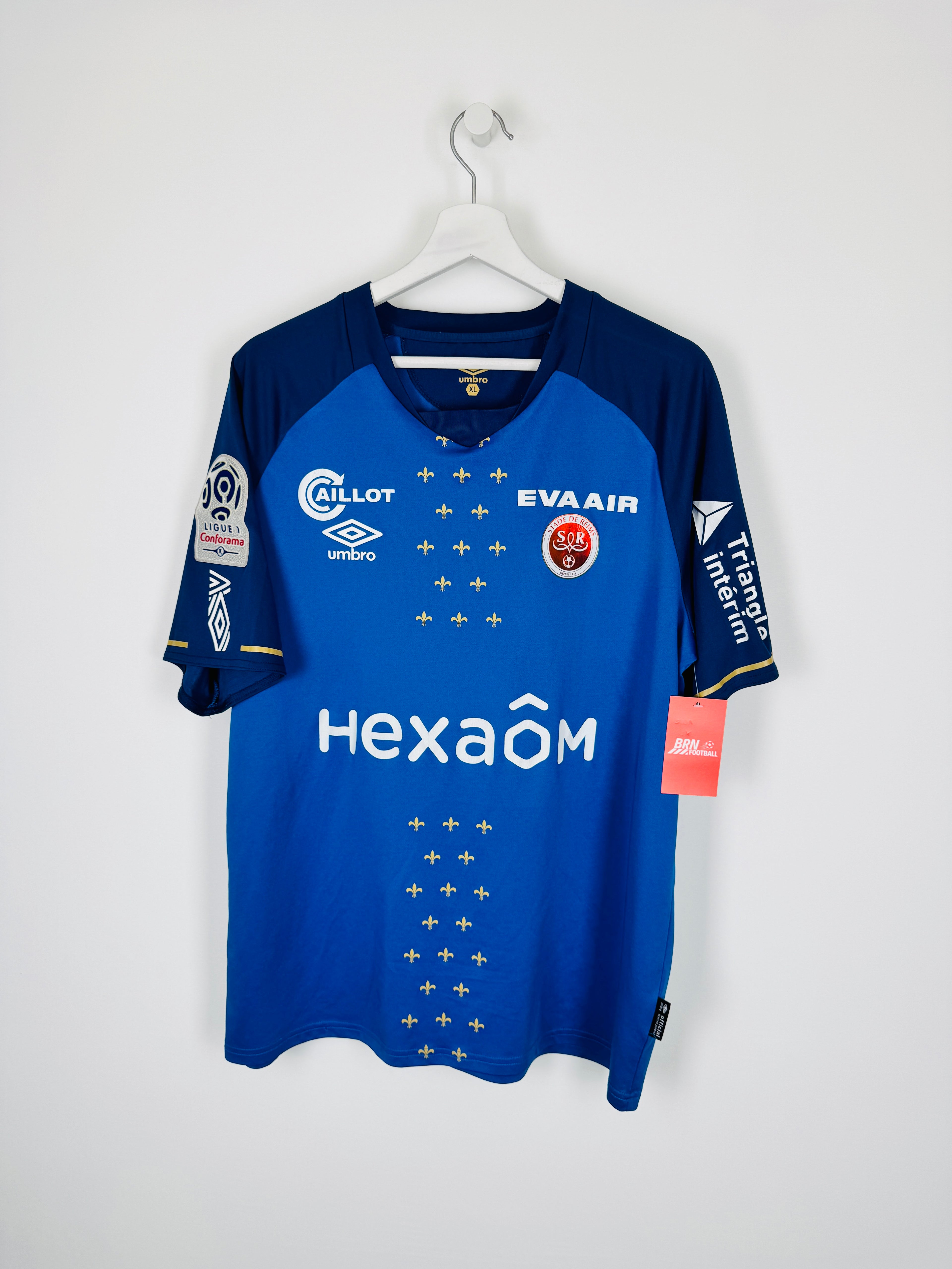 STADE DE REIMS 2019/2020 MATCH WORN FOOTBALL SHIRT - RAJKOVIC #1 (XL)