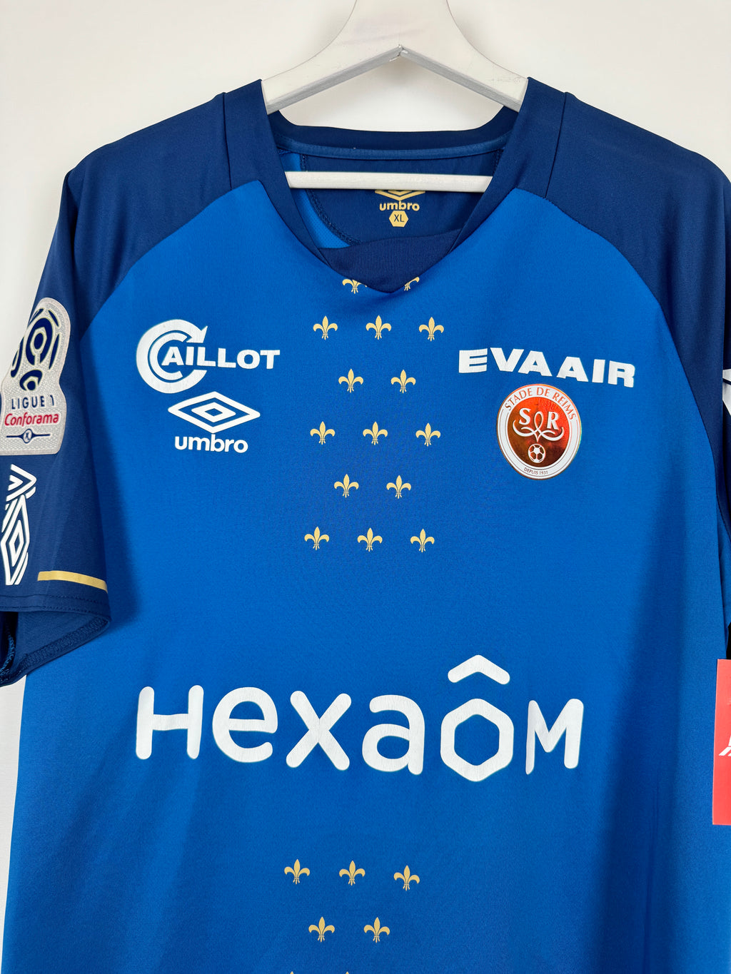 STADE DE REIMS 2019/2020 MATCH WORN FOOTBALL SHIRT - RAJKOVIC #1 (XL)