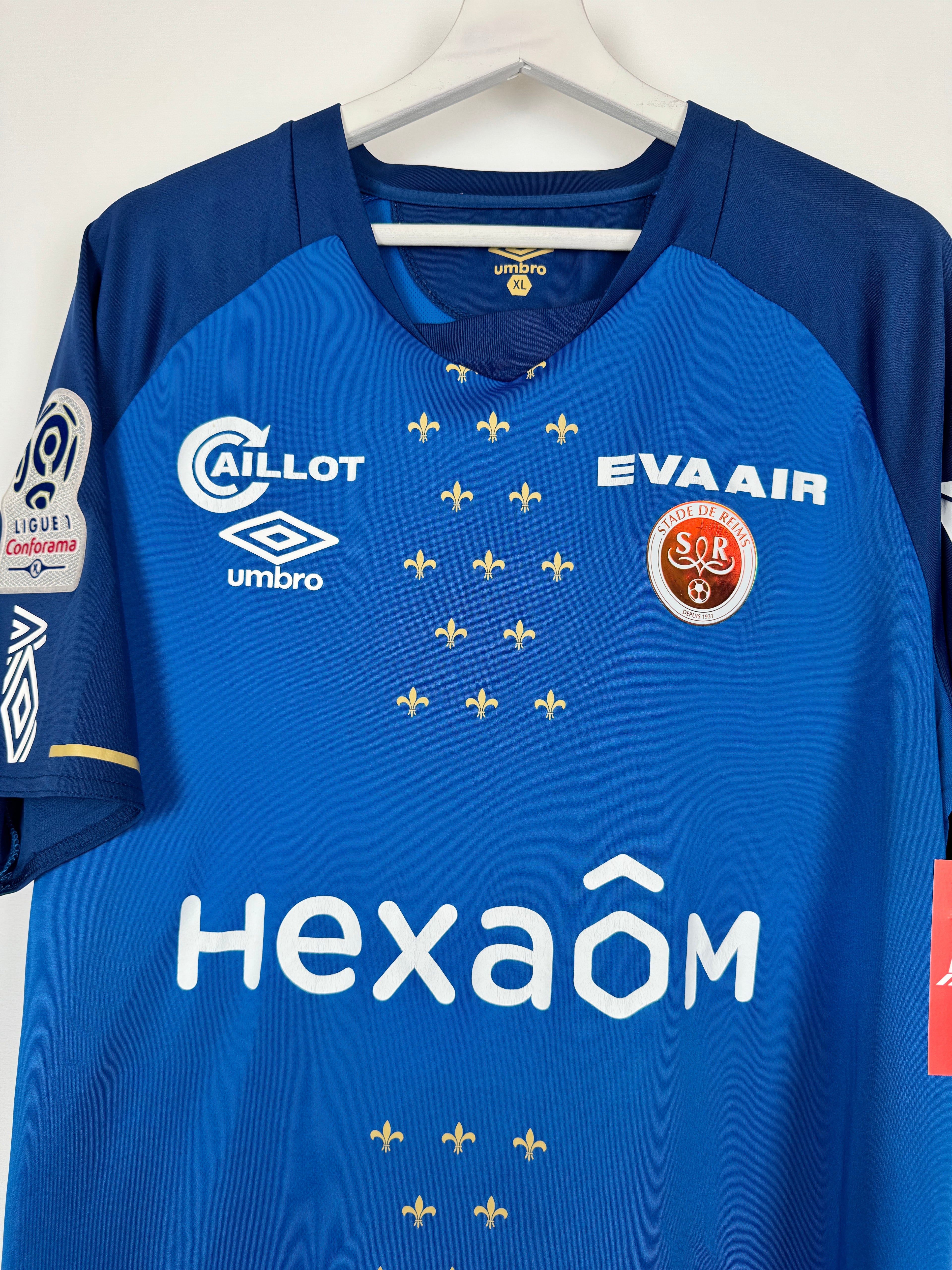 STADE DE REIMS 2019/2020 MATCH WORN FOOTBALL SHIRT - RAJKOVIC #1 (XL)