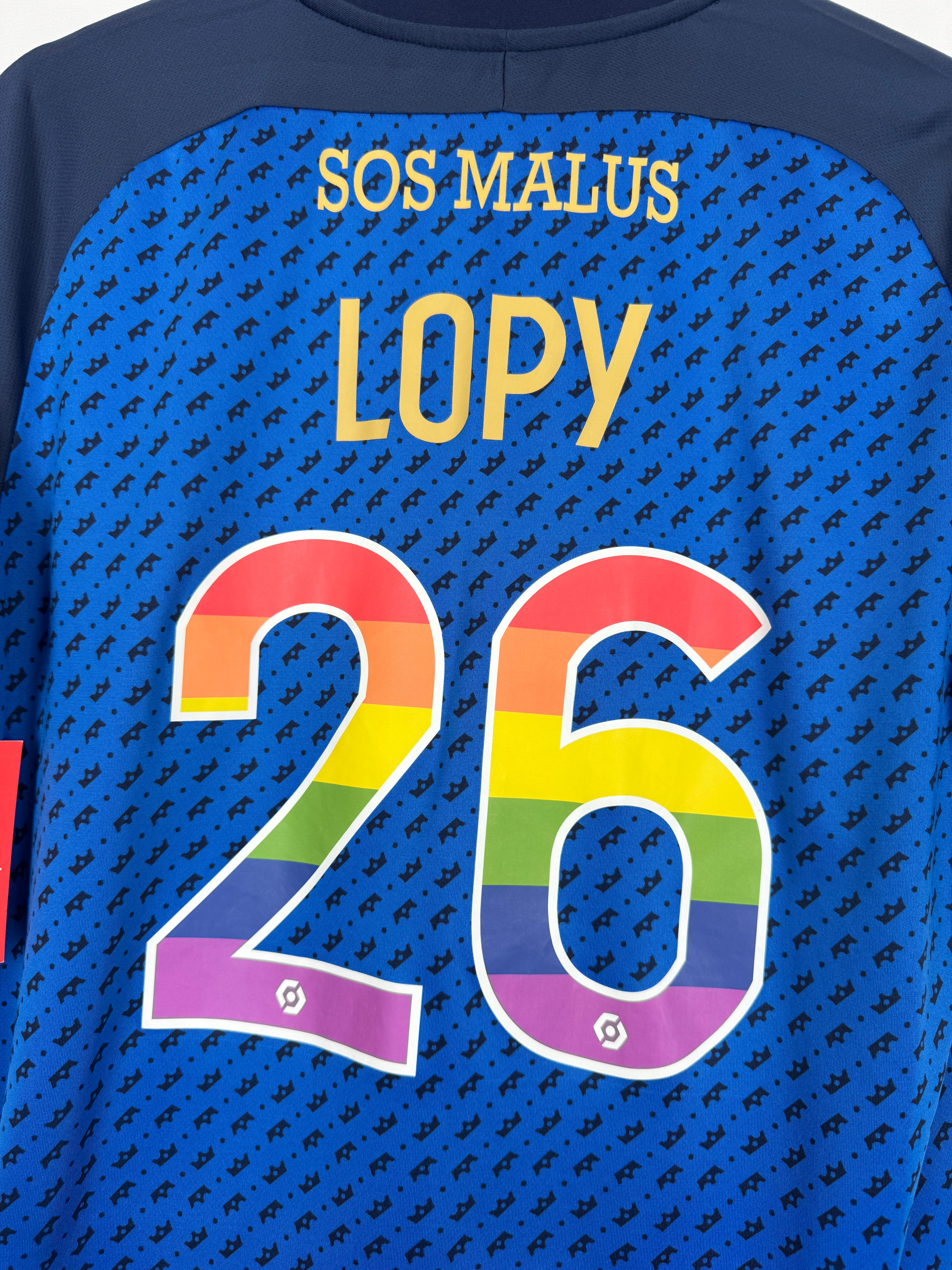 STADE DE REIMS 2021/2022 AWAY LGBT MATCH WORN FOOTBALL SHIRT - LOPY #26 (L)