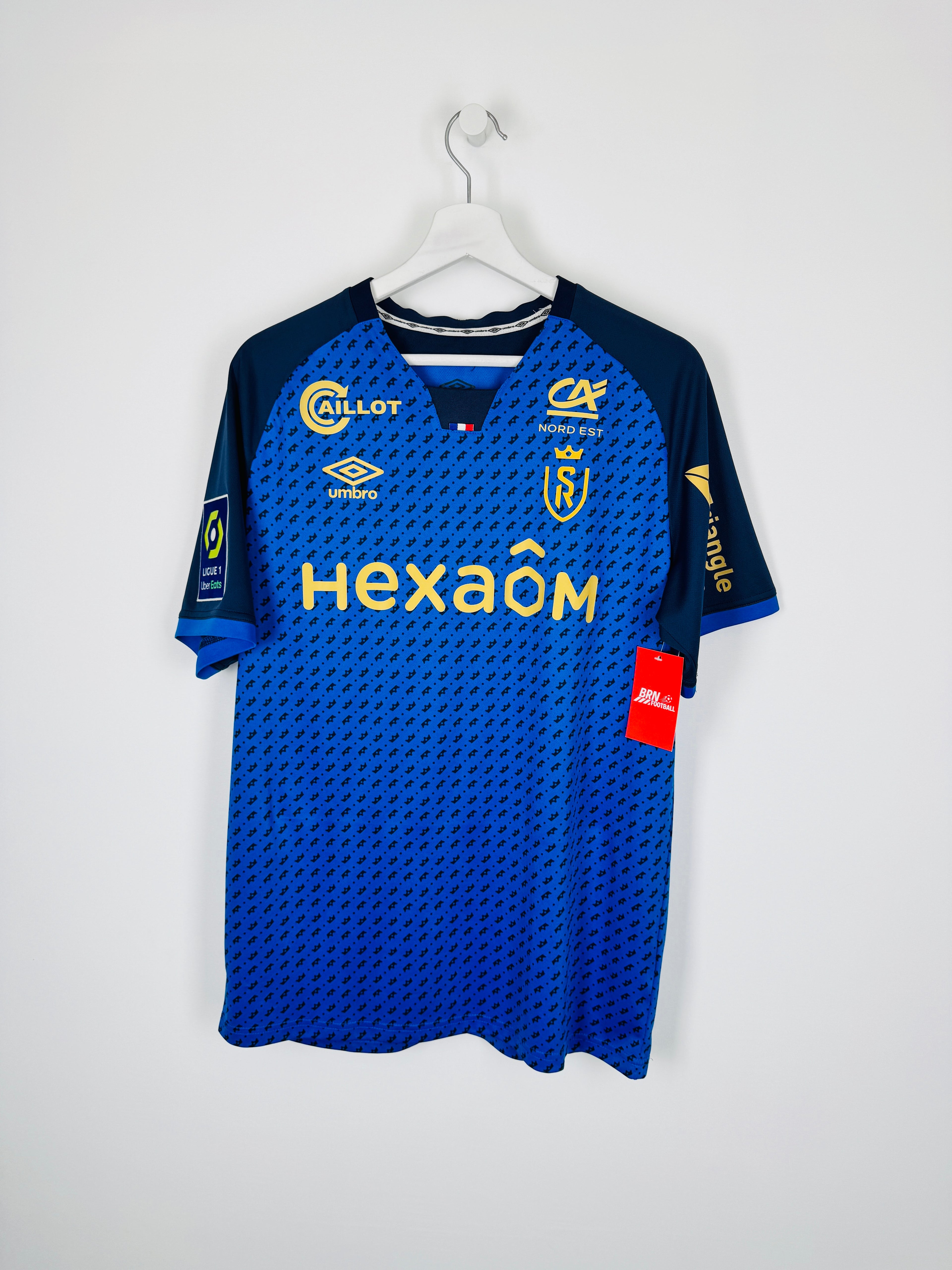 STADE DE REIMS 2021/2022 AWAY LGBT MATCH WORN FOOTBALL SHIRT - LOPY #26 (L)