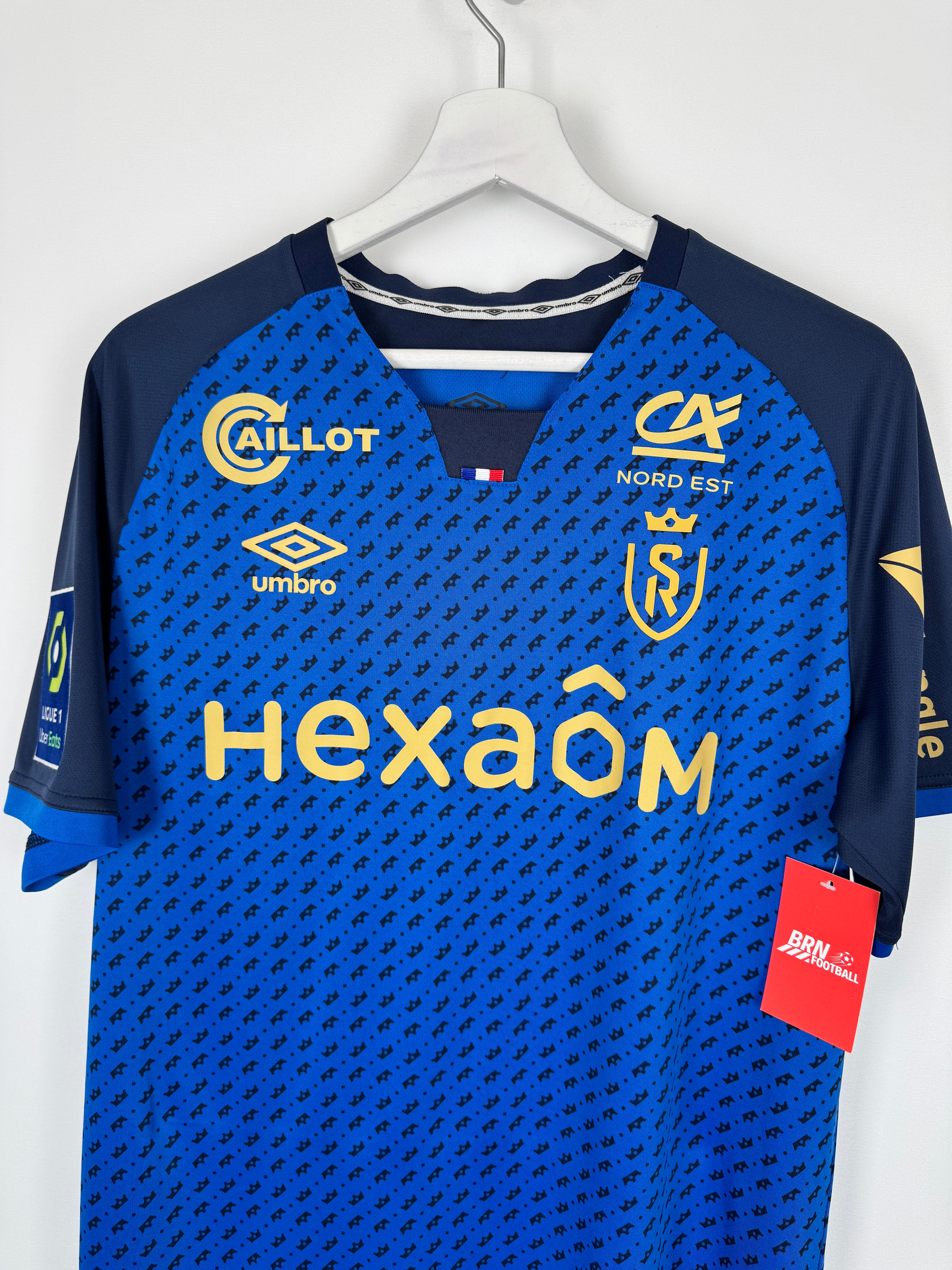 STADE DE REIMS 2021/2022 AWAY LGBT MATCH WORN FOOTBALL SHIRT - LOPY #26 (L)