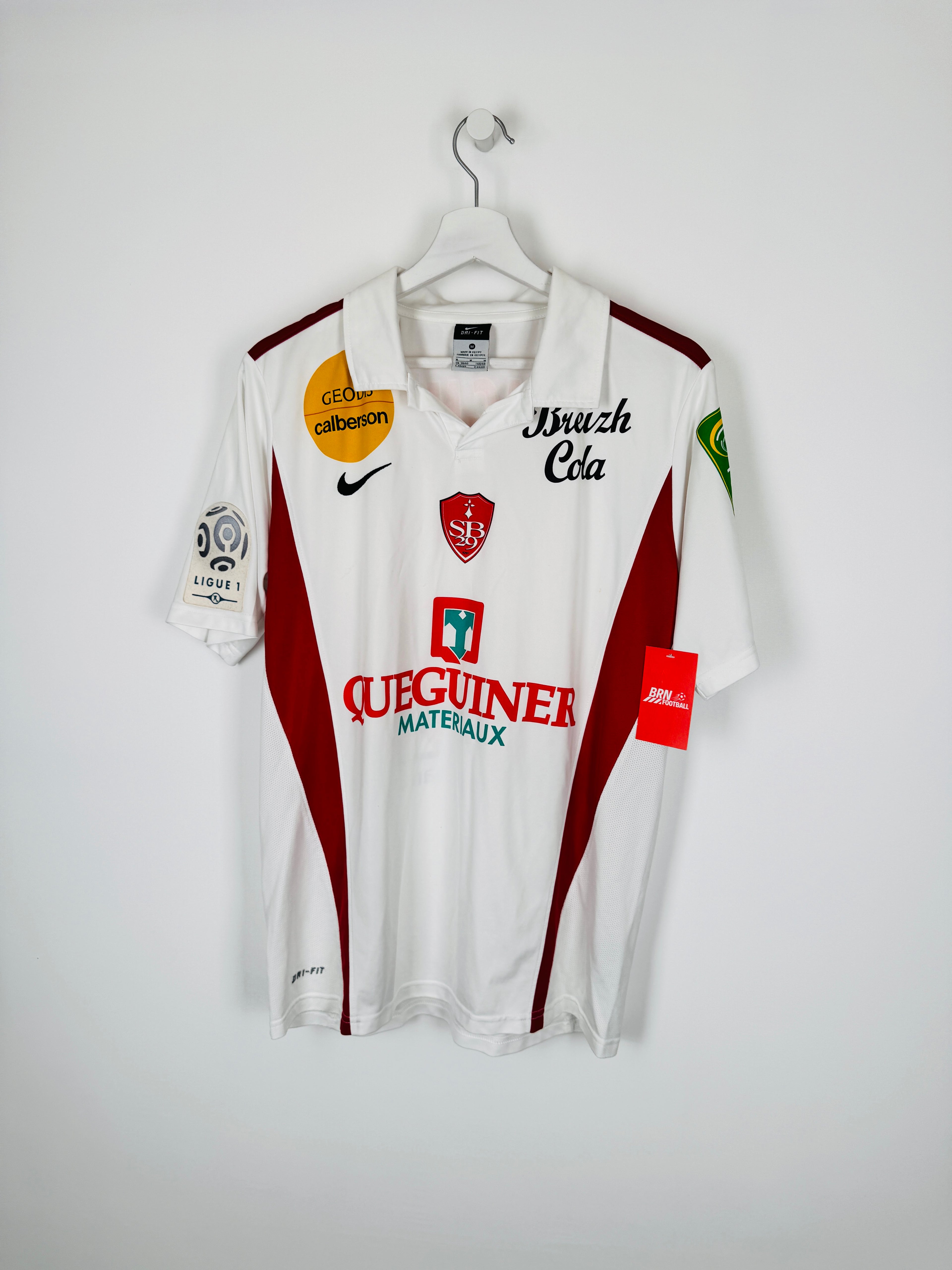 STADE BRESTOIS 2012/2013 HOME MATCH WORN FOOTBALL SHIRT - BIGNÉ #23 (M)