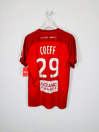 STADE BRESTOIS 2017/2018 HOME FOOTBALL SHIRT MATCH WORN - COEFF #29 SIGNED (L)