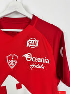 STADE BRESTOIS 2017/2018 HOME FOOTBALL SHIRT MATCH WORN - COEFF #29 SIGNED (L)