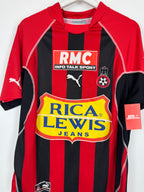 NICE 2003/2004 HOME MATCH WORN FOOTBALL SHIRT - LASLANDES #9 (XL)