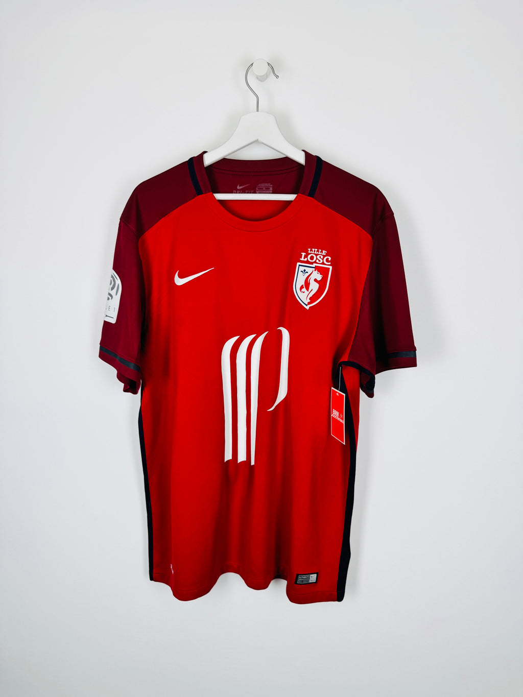 LILLE 2015/2016 HOME FOOTBALL JERSEY - BOUFAL #7 (XL)