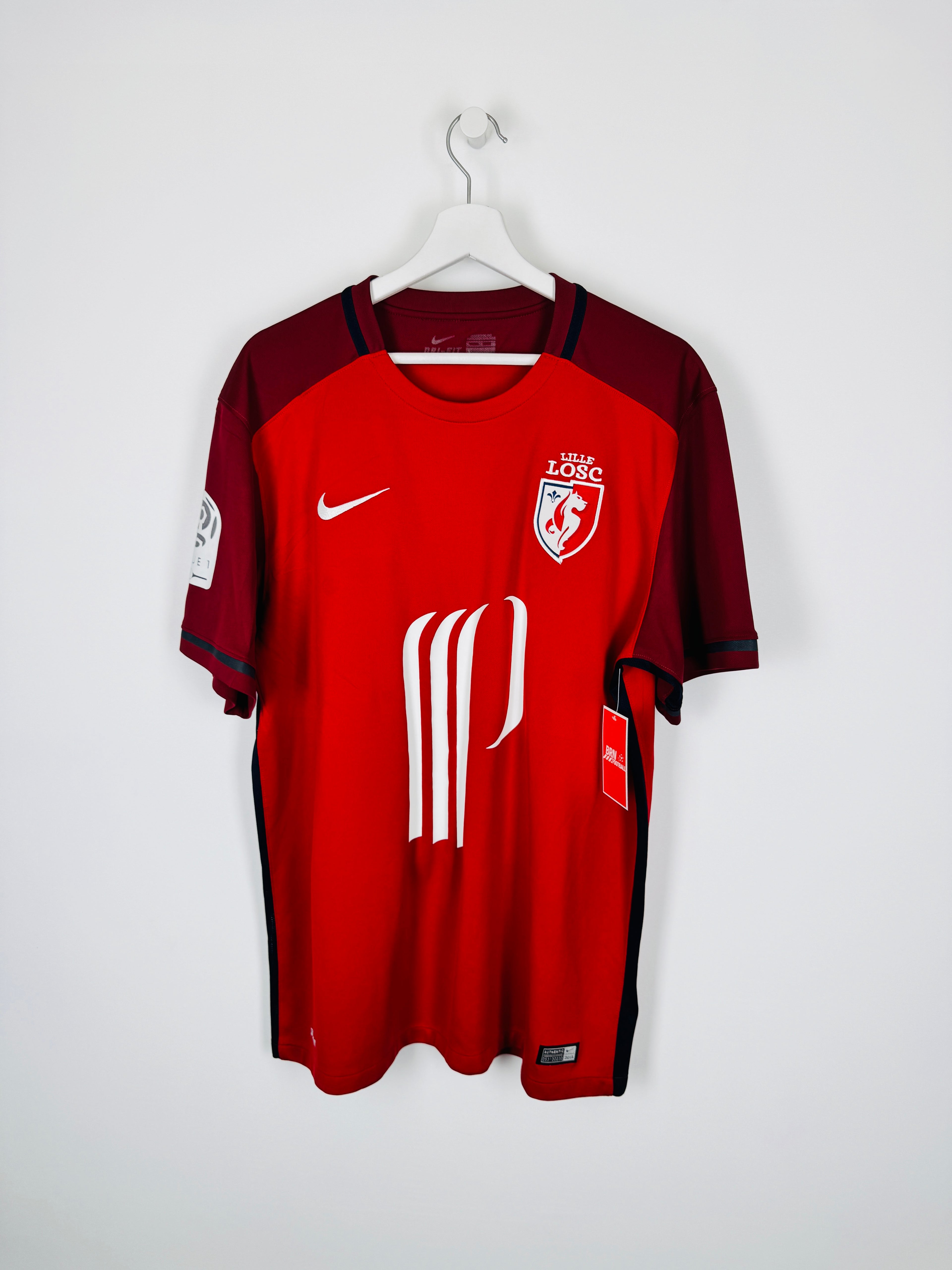LILLE 2015/2016 HOME FOOTBALL JERSEY - BOUFAL #7 (XL)