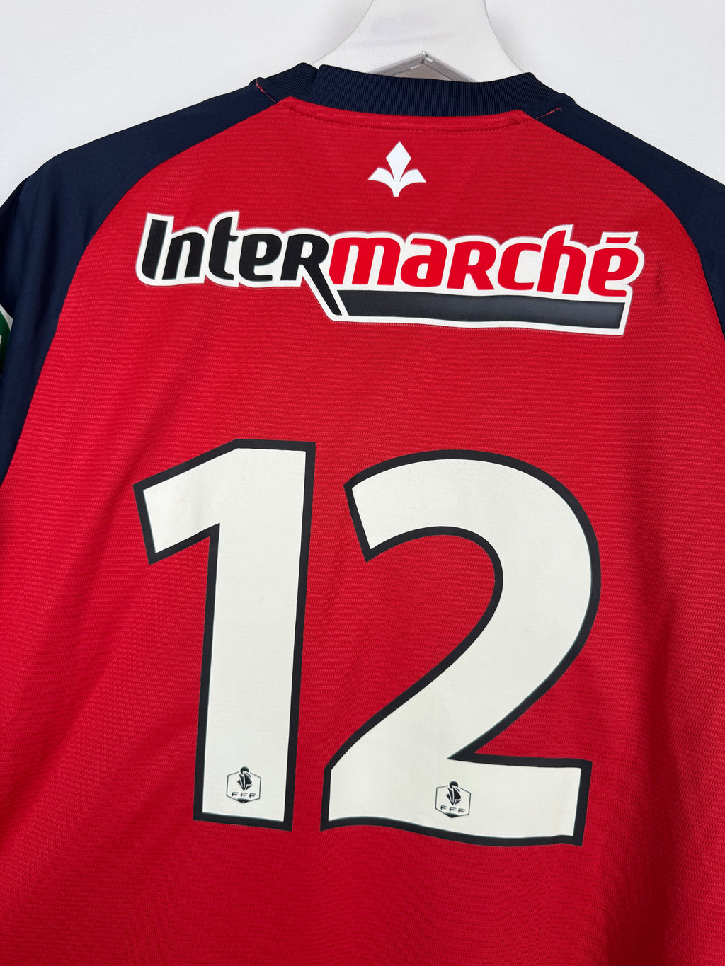 LILLE 2018/2019 HOME FRENCH CUP MATCH WORN FOOTBALL SHIRT - DUFOUR #12 (S/36)