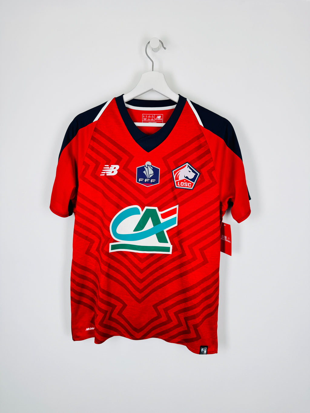 LILLE 2018/2019 HOME FRENCH CUP MATCH WORN FOOTBALL SHIRT - DUFOUR #12 (S/36)
