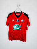 LILLE 2018/2019 HOME FRENCH CUP MATCH WORN FOOTBALL SHIRT - DUFOUR #12 (S/36)