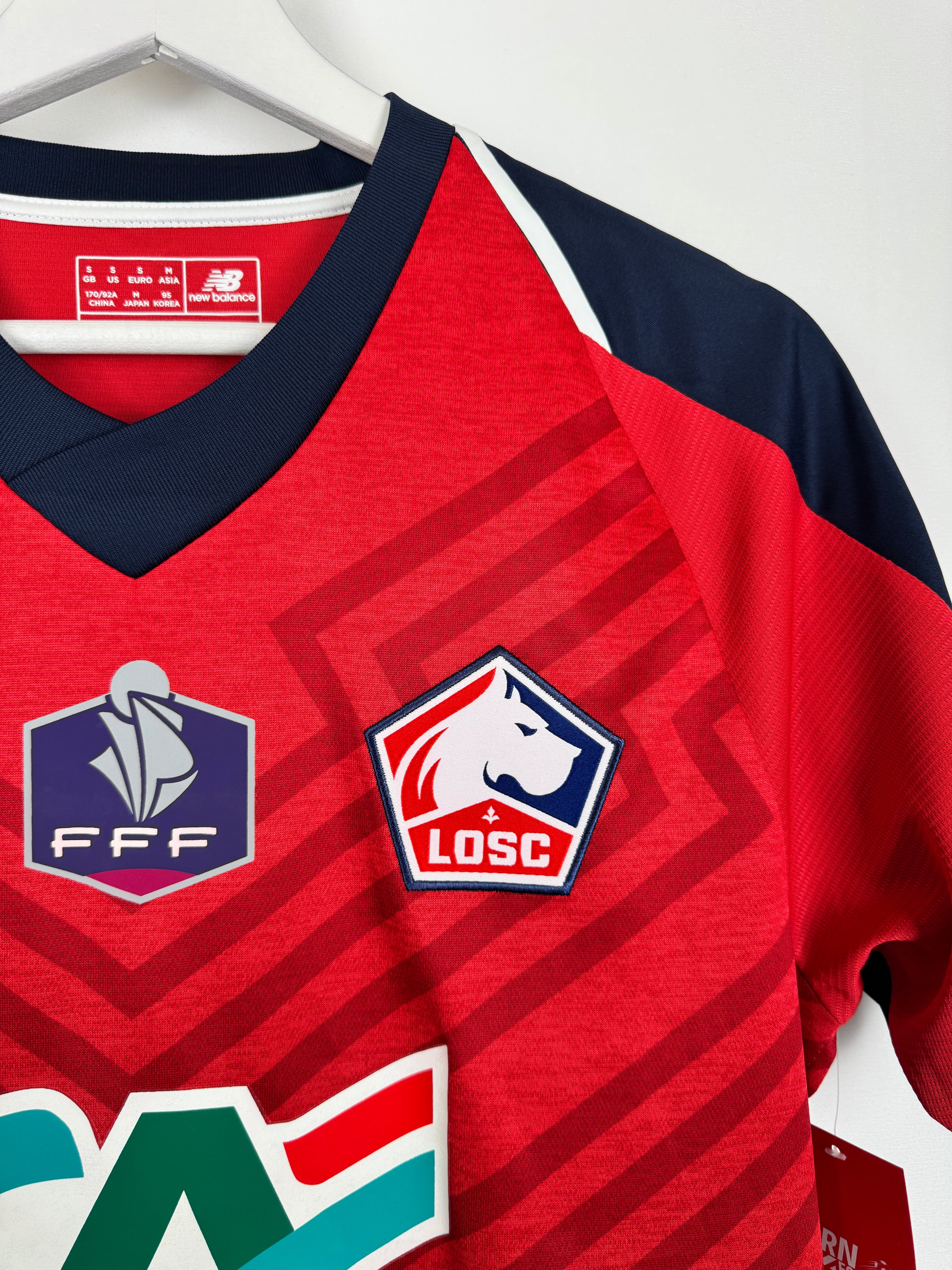 LILLE 2018/2019 HOME FRENCH CUP MATCH WORN FOOTBALL SHIRT - DUFOUR #12 (S/36)