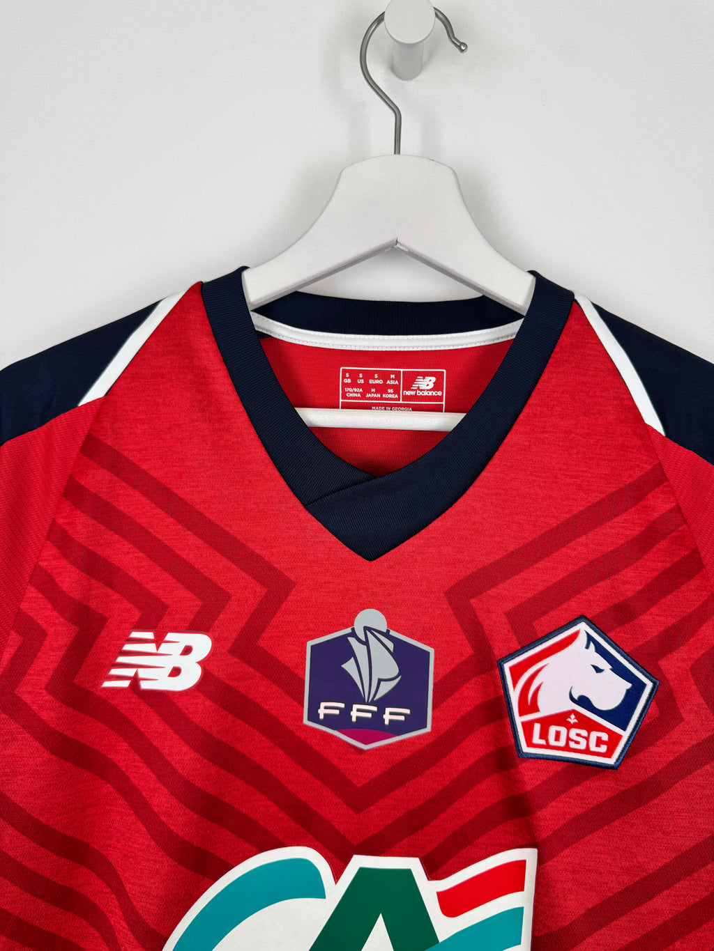 LILLE 2018/2019 HOME FRENCH CUP MATCH WORN FOOTBALL SHIRT - DUFOUR #12 (S/36)