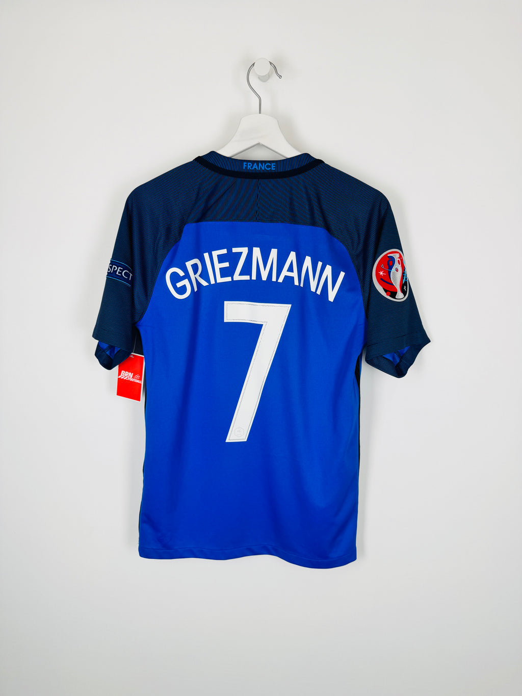 FRANCE NATIONAL FOOTBALL TEAM 2016 HOME JERSEY - GRIEZMANN #7 EURO FINAL (S)