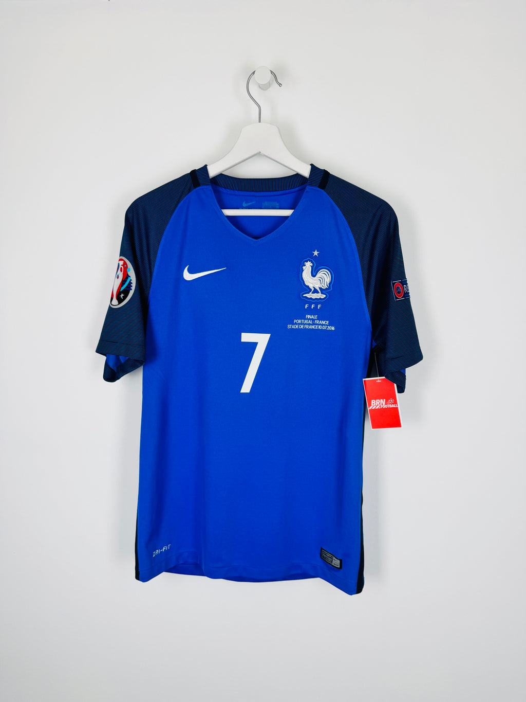 FRANCE NATIONAL FOOTBALL TEAM 2016 HOME JERSEY - GRIEZMANN #7 EURO FINAL (S)